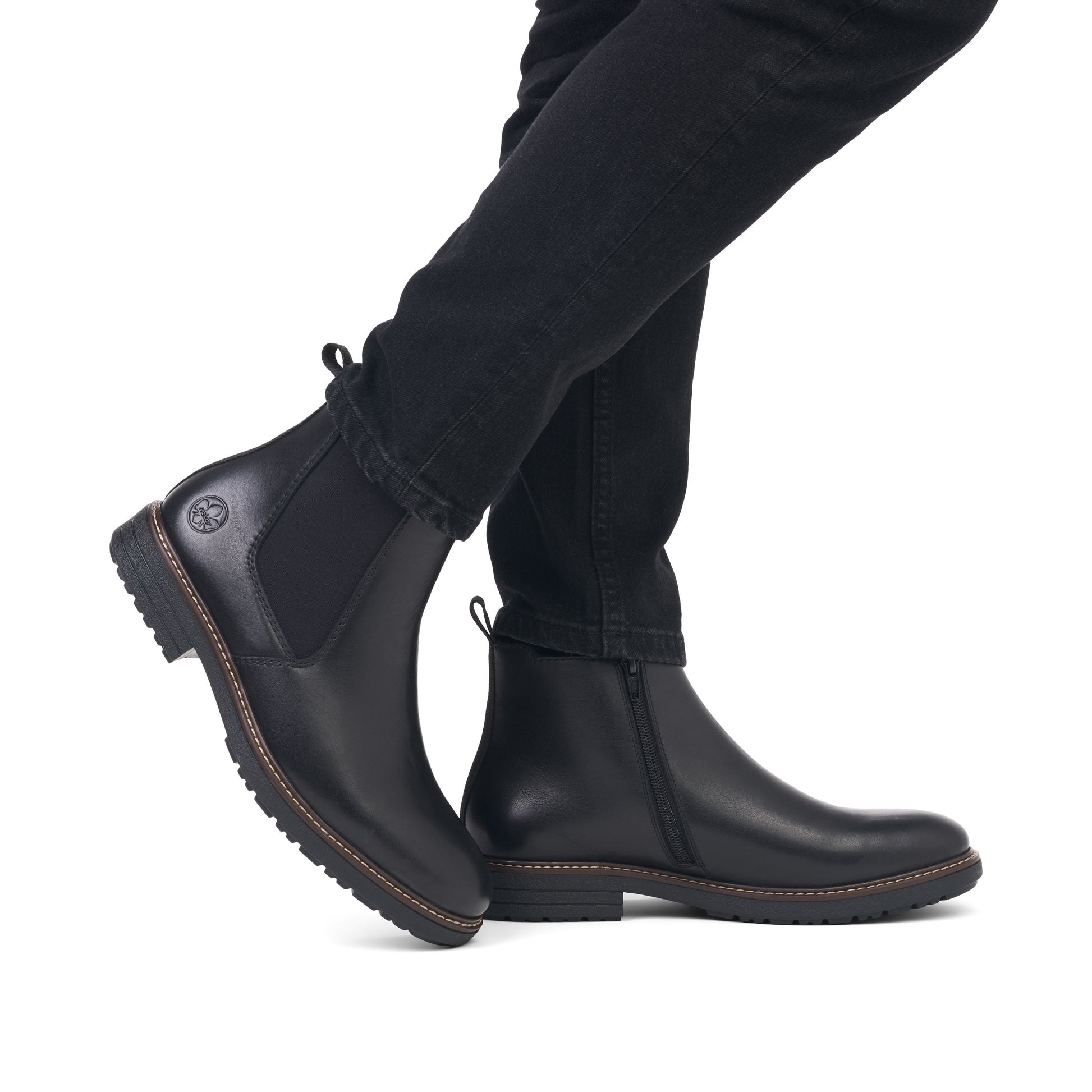 Black Zip Boots for Men | Rieker 33180-00