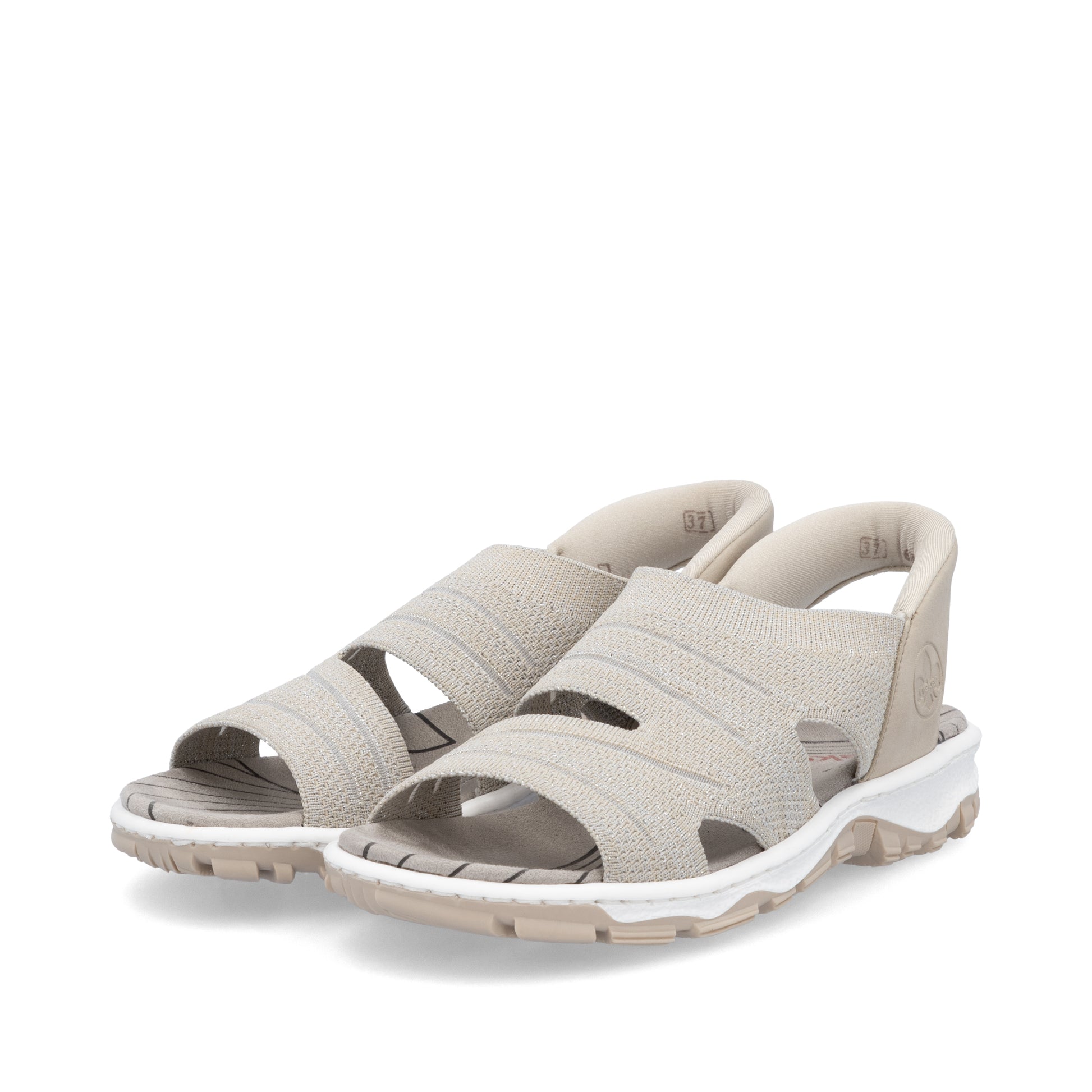 Beige Elasticated Sandals for Women | Rieker 68895-64