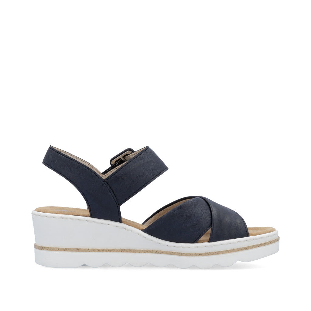 Blue Hook & Loop Sandals for Women | Rieker 67463-14
