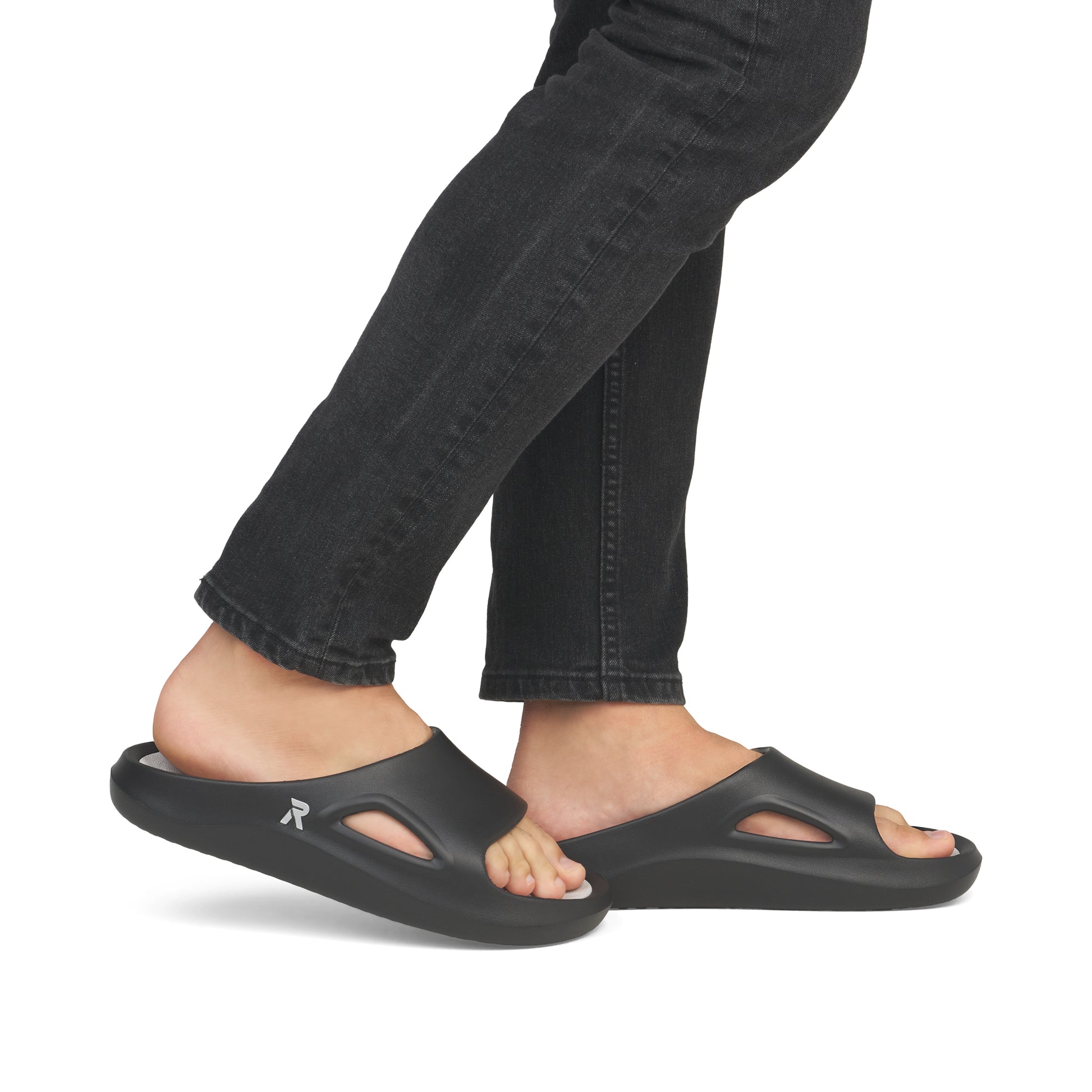 Black Slip-On Sandals for Men | Rieker U3450-00