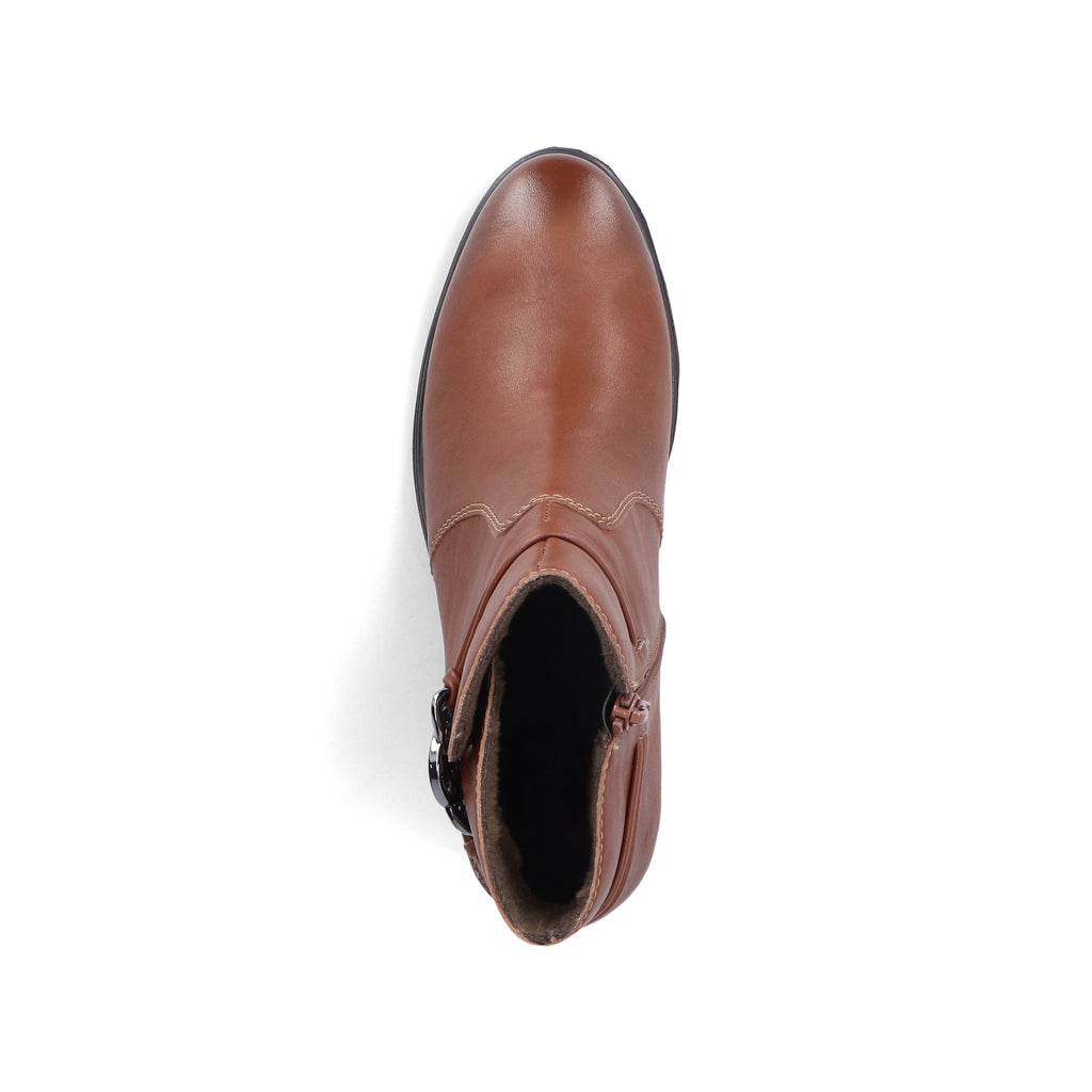 Brown Zip Boots for Women | Rieker 73970-22