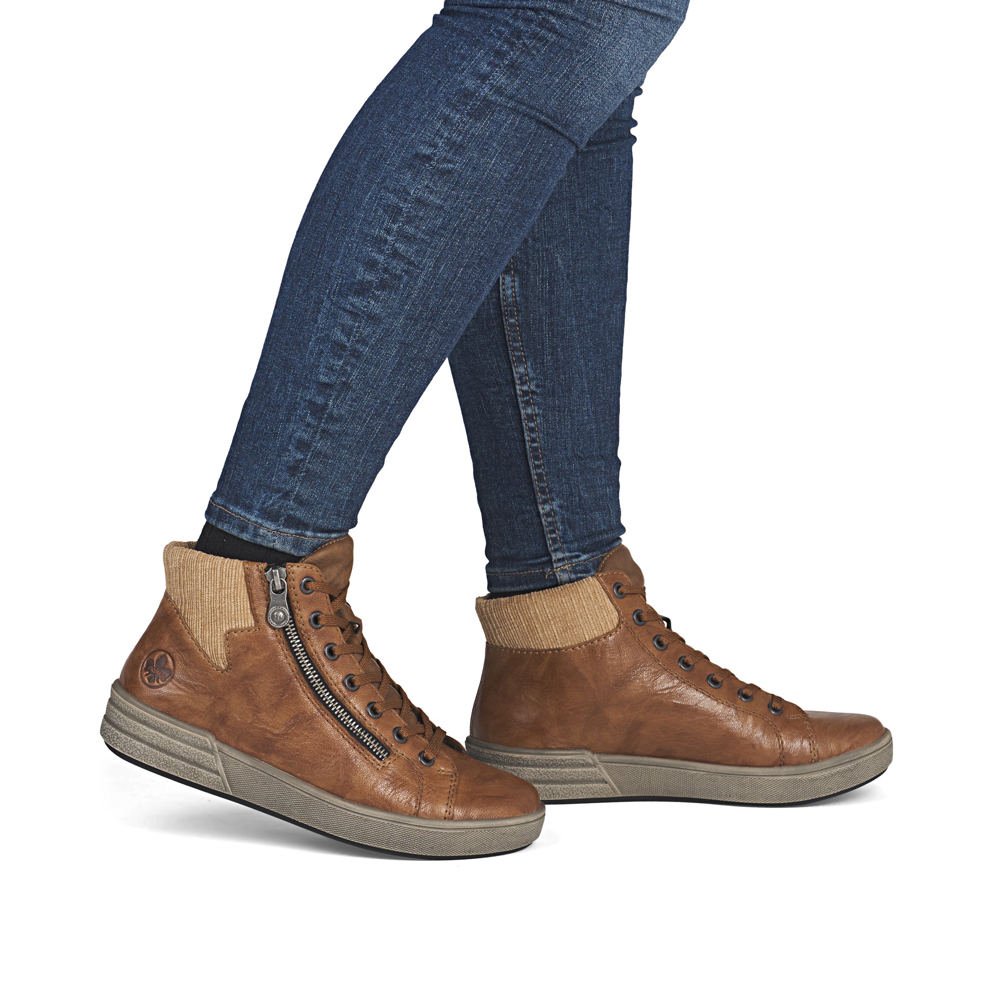 Brown Zip Boots for Women | Rieker X0709-22