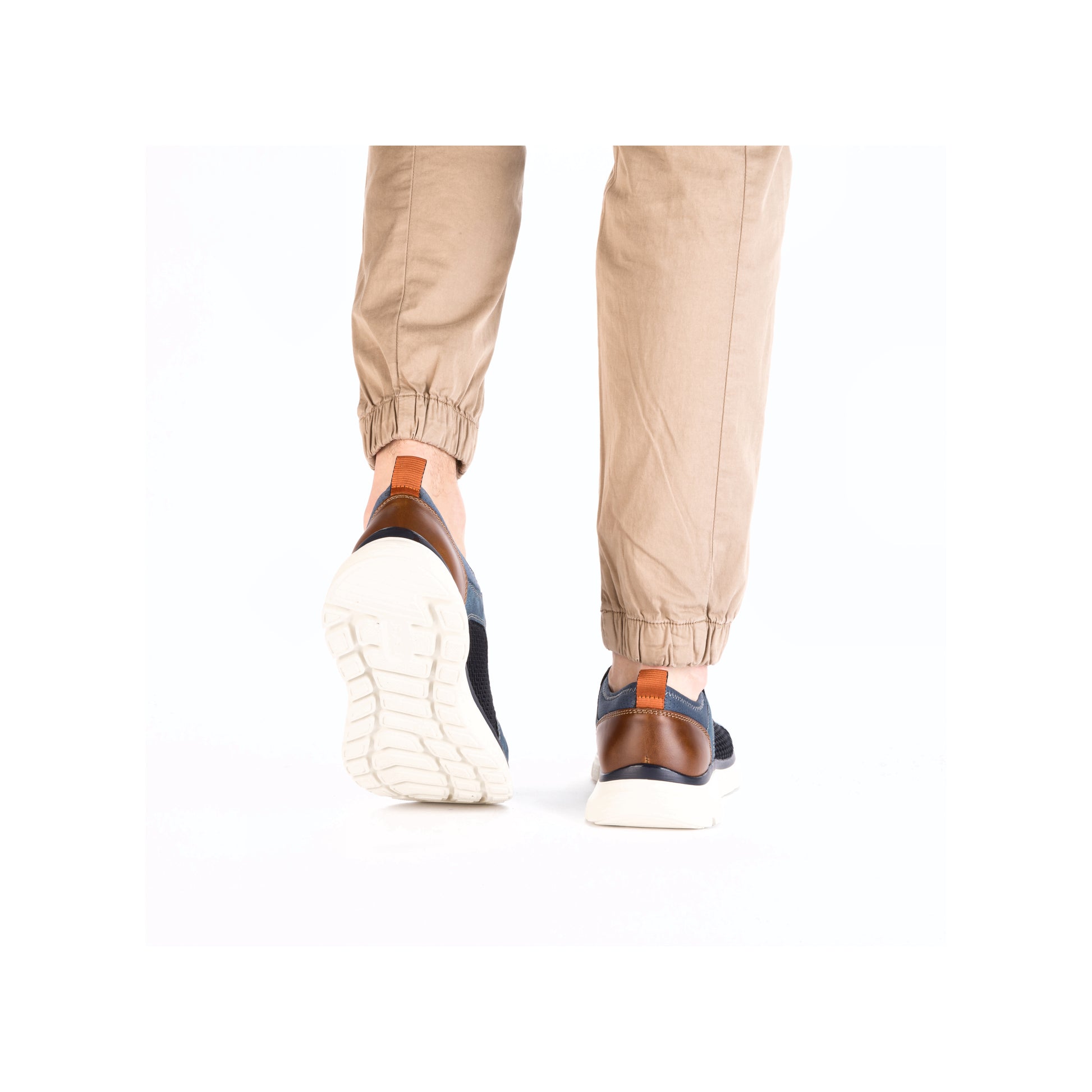 Blue Elasticated Shoes for Men | Rieker B6660-14