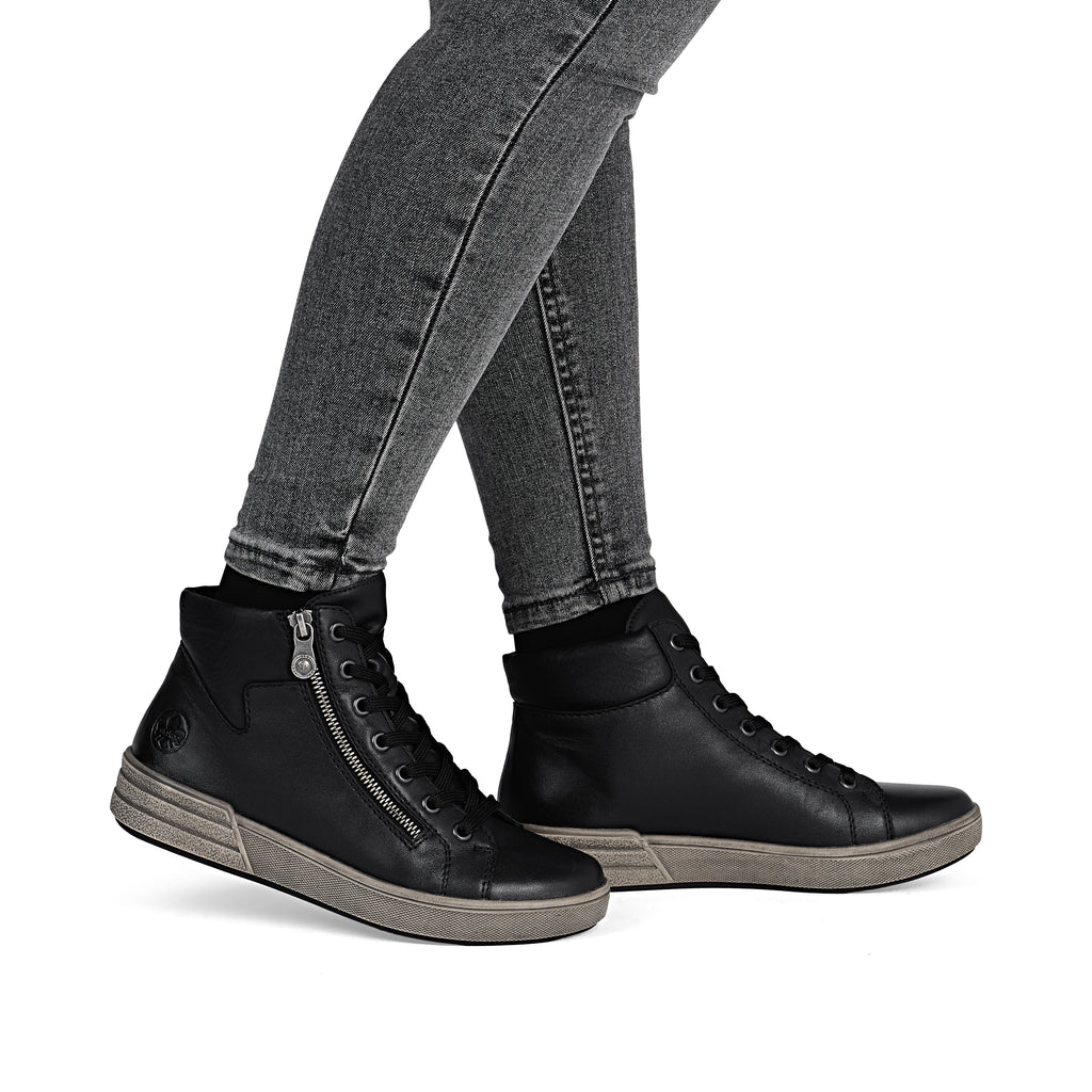 Black Zip Boots for Women | Rieker X0709-01