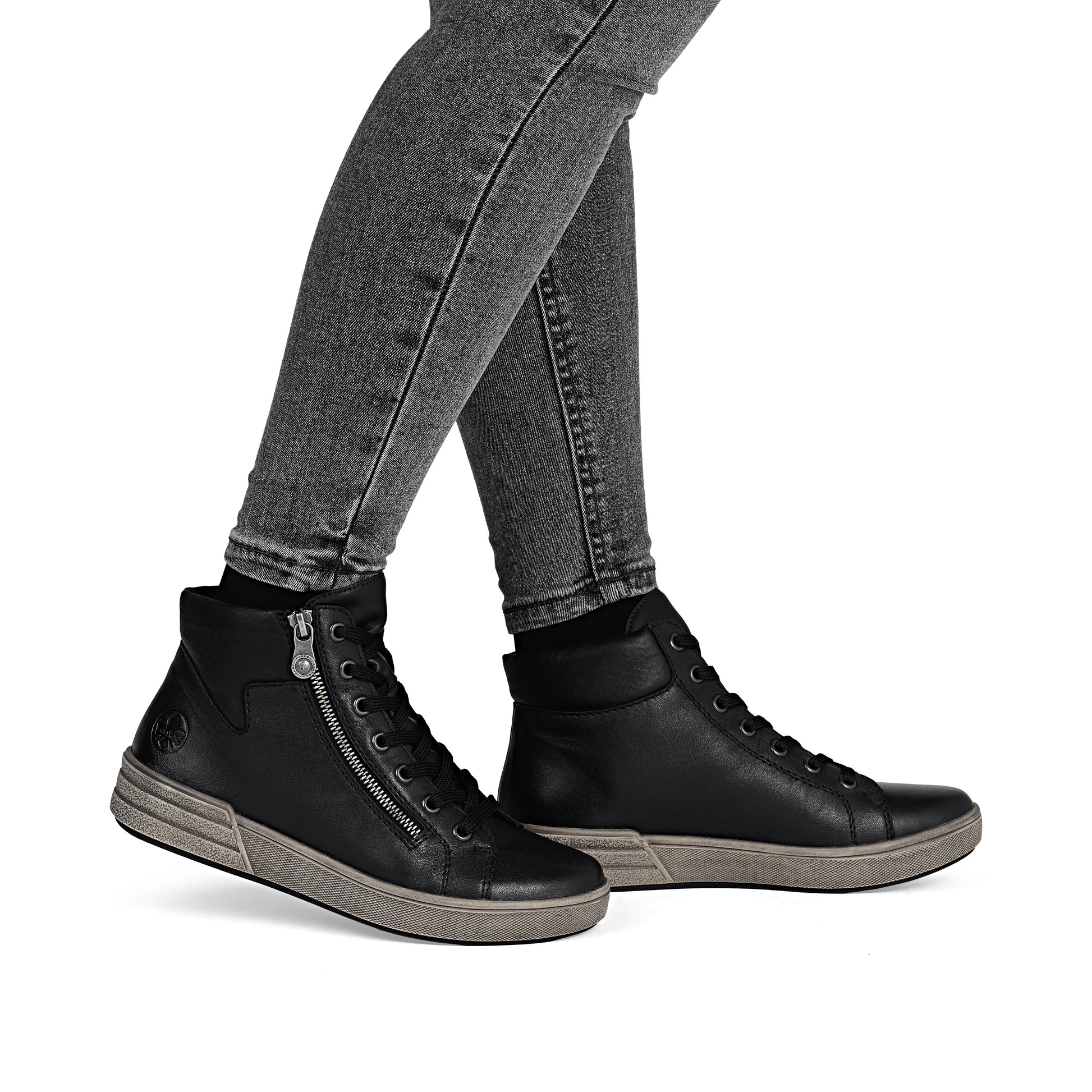 Black Zip Boots for Women | Rieker X0709-01