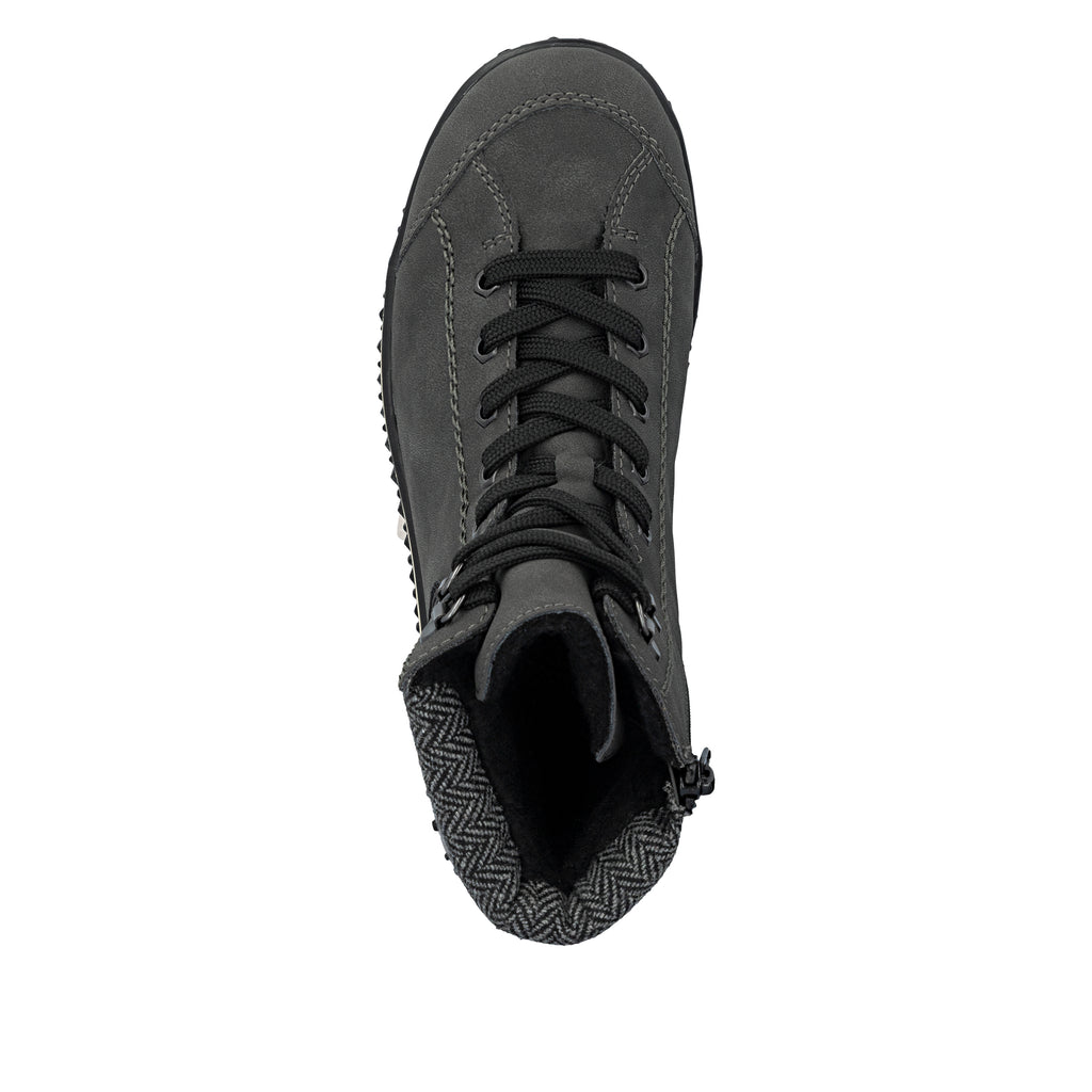 Grey Zip Boots for Women | Rieker Z4251-45