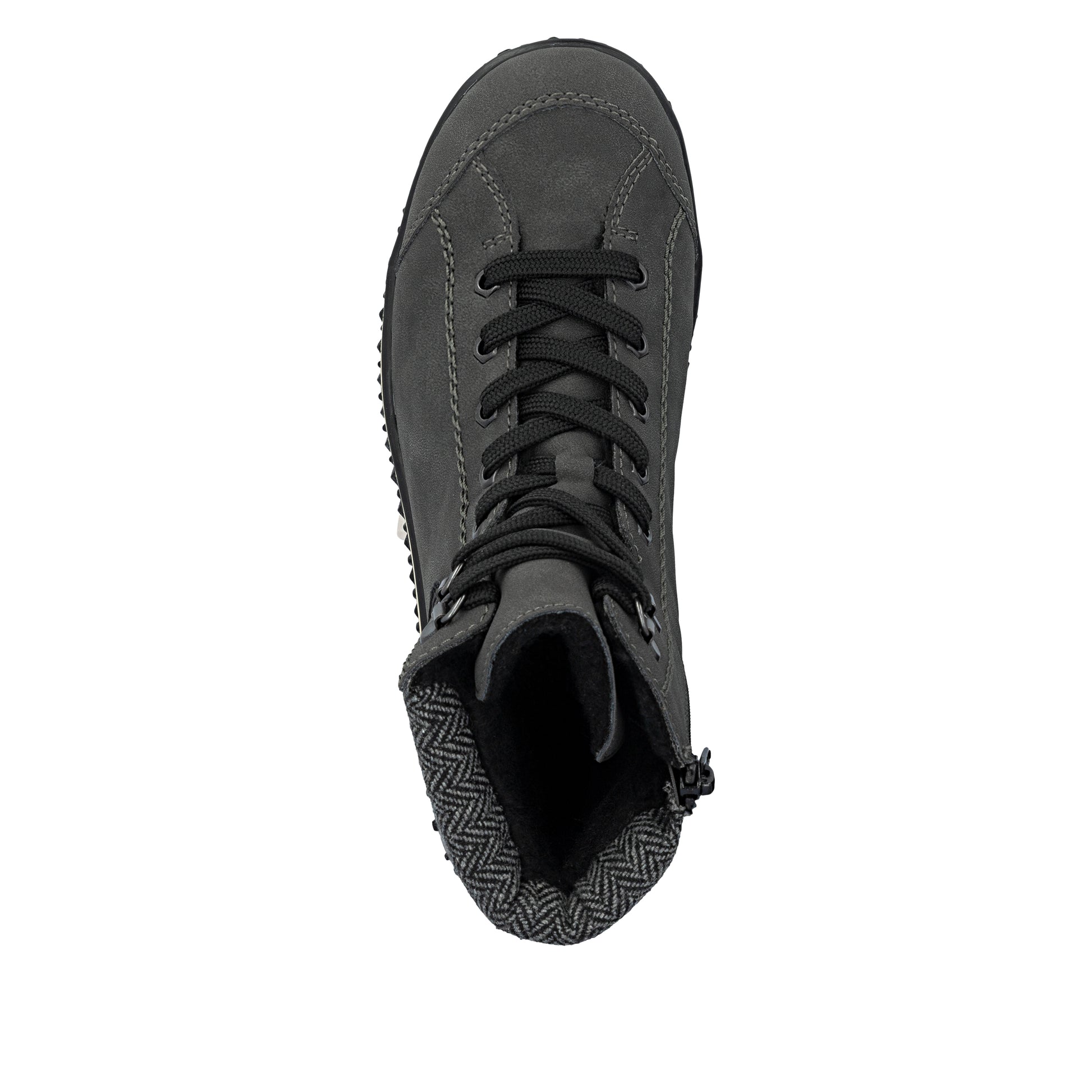 Grey Zip Boots for Women | Rieker Z4251-45