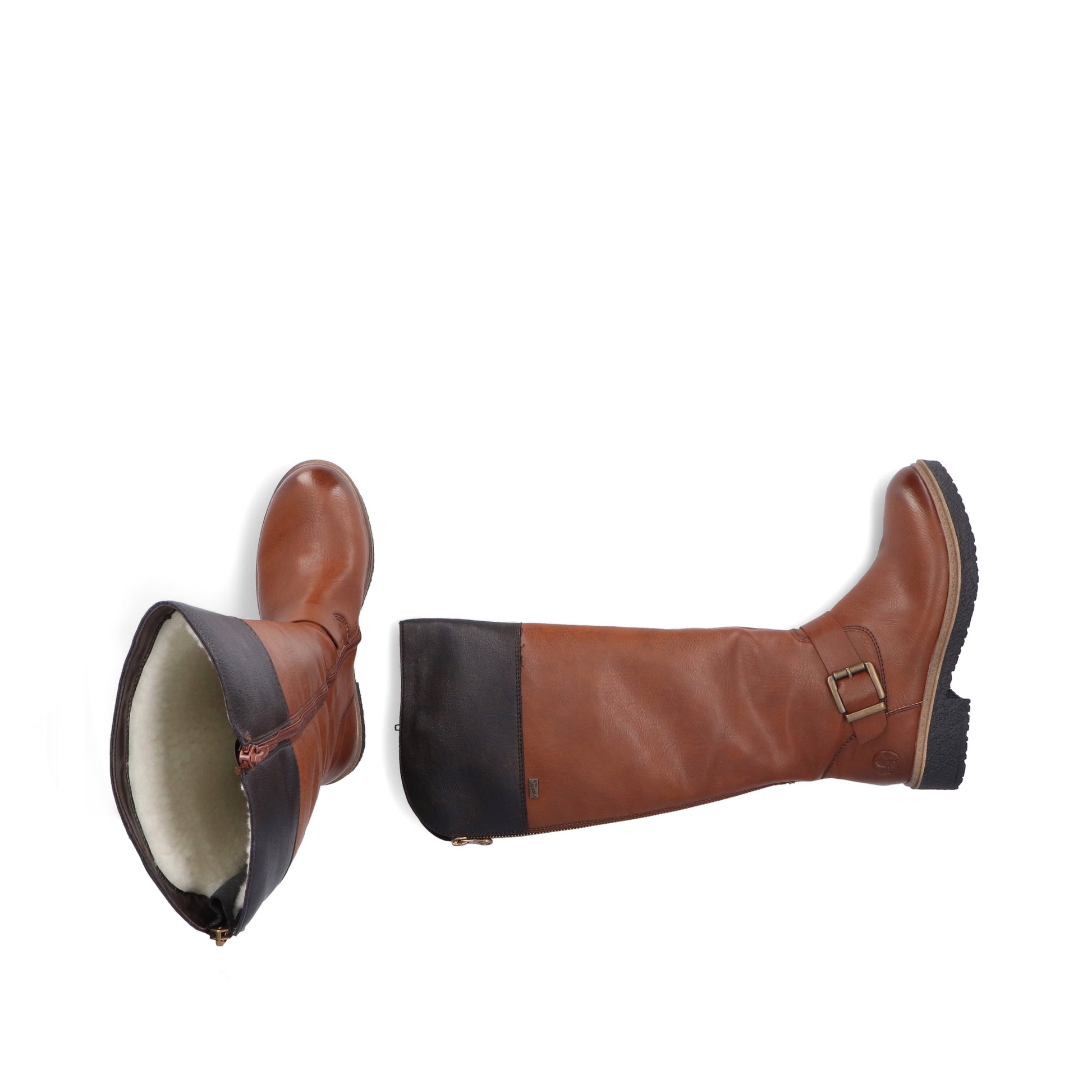 Brown Zip Boots for Women | Rieker Z5092-24