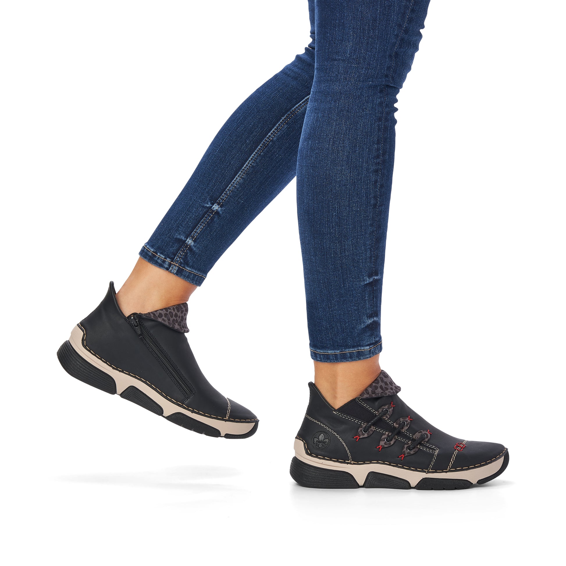 Black Zip Boots for Women | Rieker 45983-00