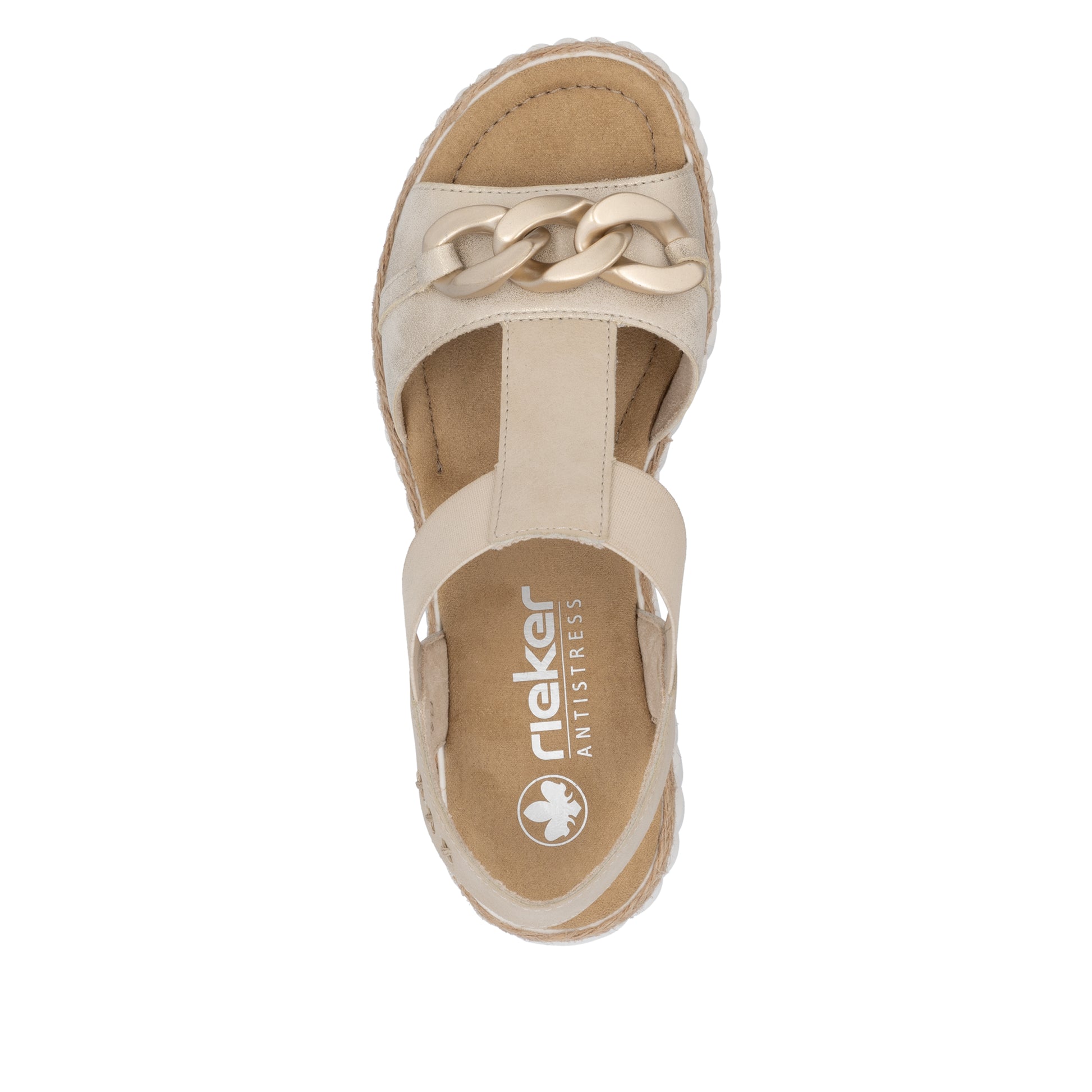 Beige Elasticated Sandals for Women | Rieker 69158-60