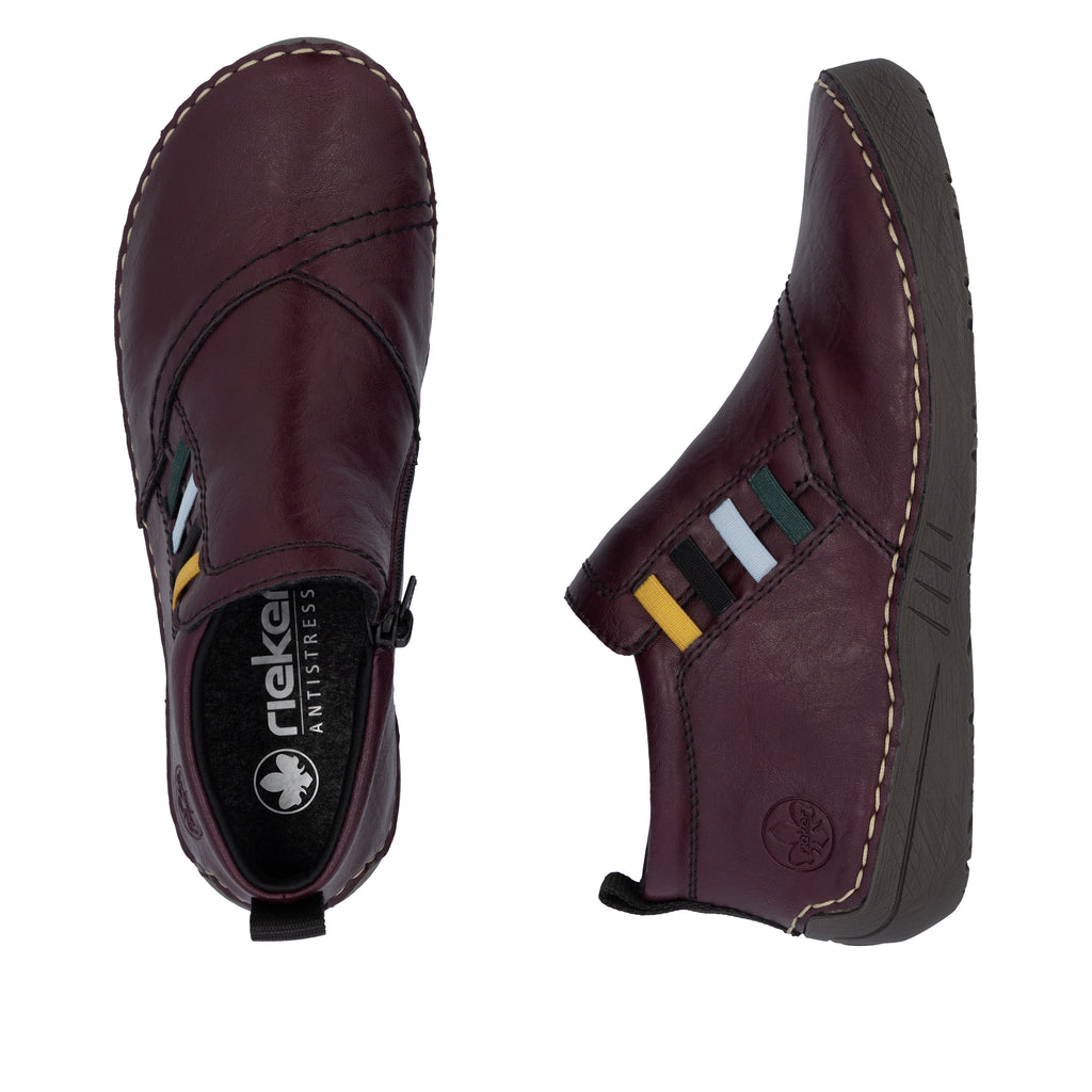 Red Zip Boots for Women | Rieker 52584-30