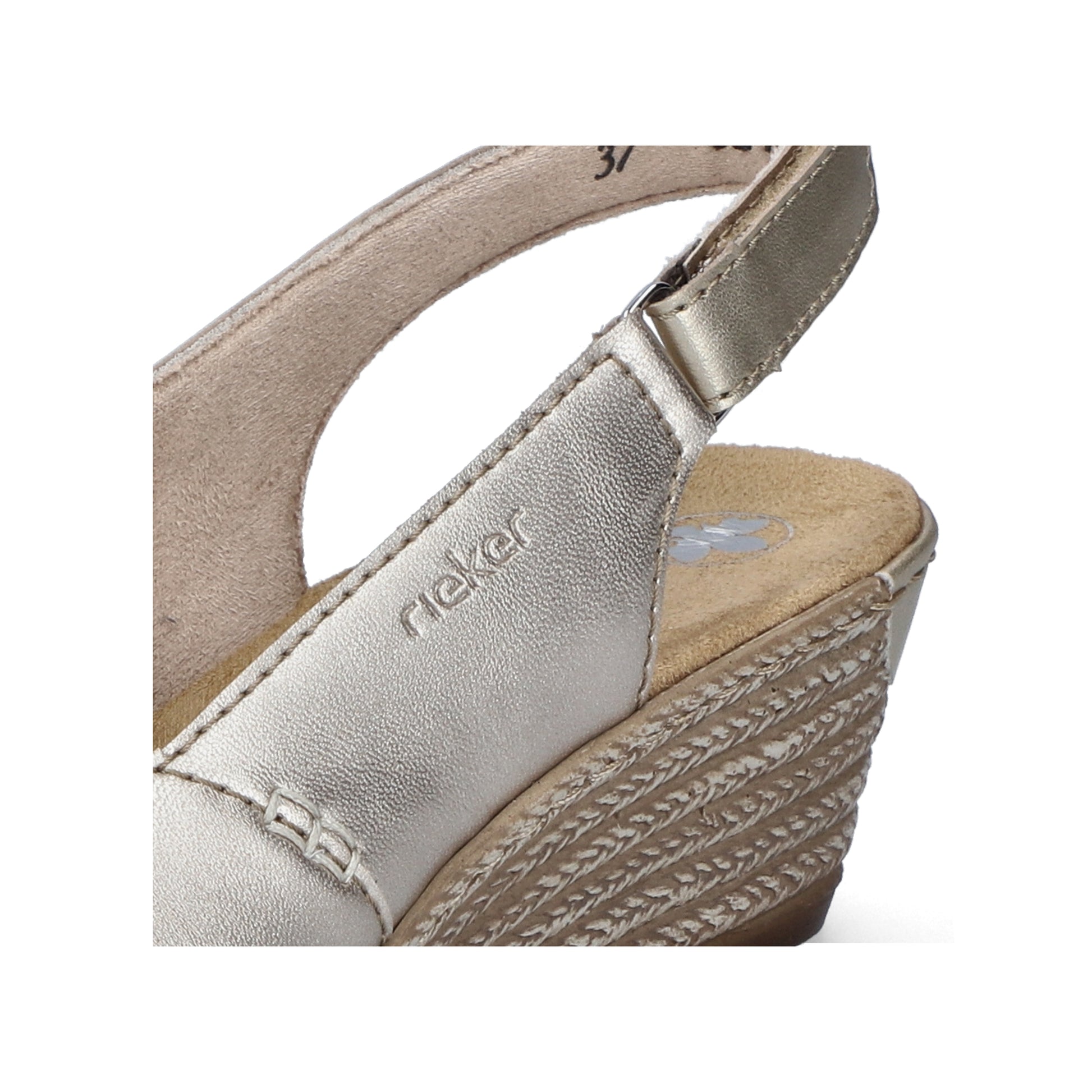 Gold Hook & Loop Sandals for Women | Rieker 62462-90