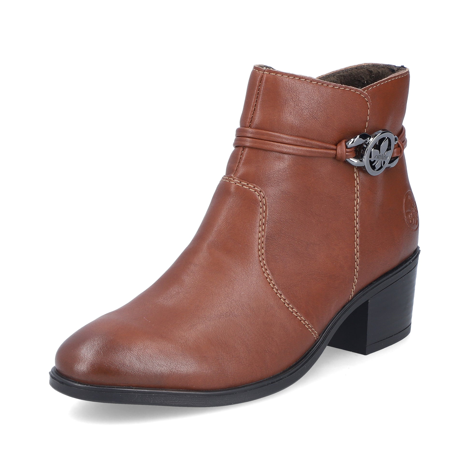 Brown Zip Boots for Women | Rieker 73970-22