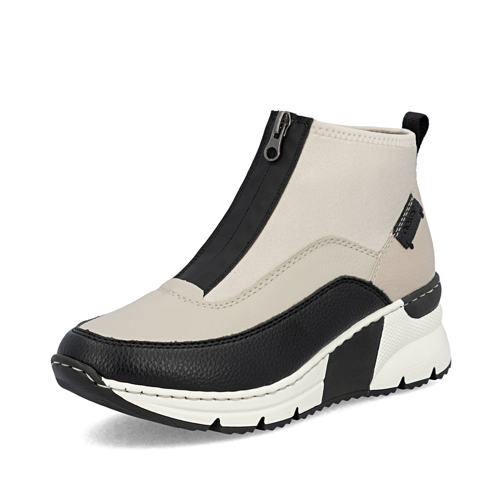 Beige Zip Boots for Women | Rieker N6352-60