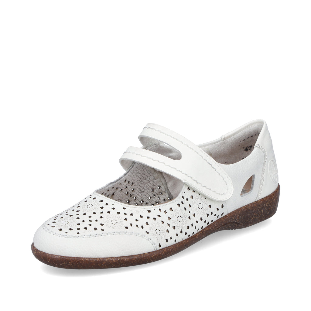 White Hook & Loop Shoes for Women | Rieker 47675-80