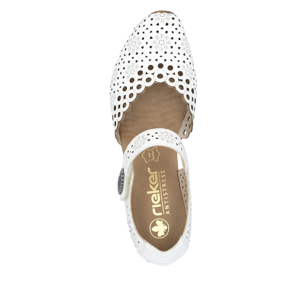 White Hook & Loop Shoes for Women | Rieker 43753-80