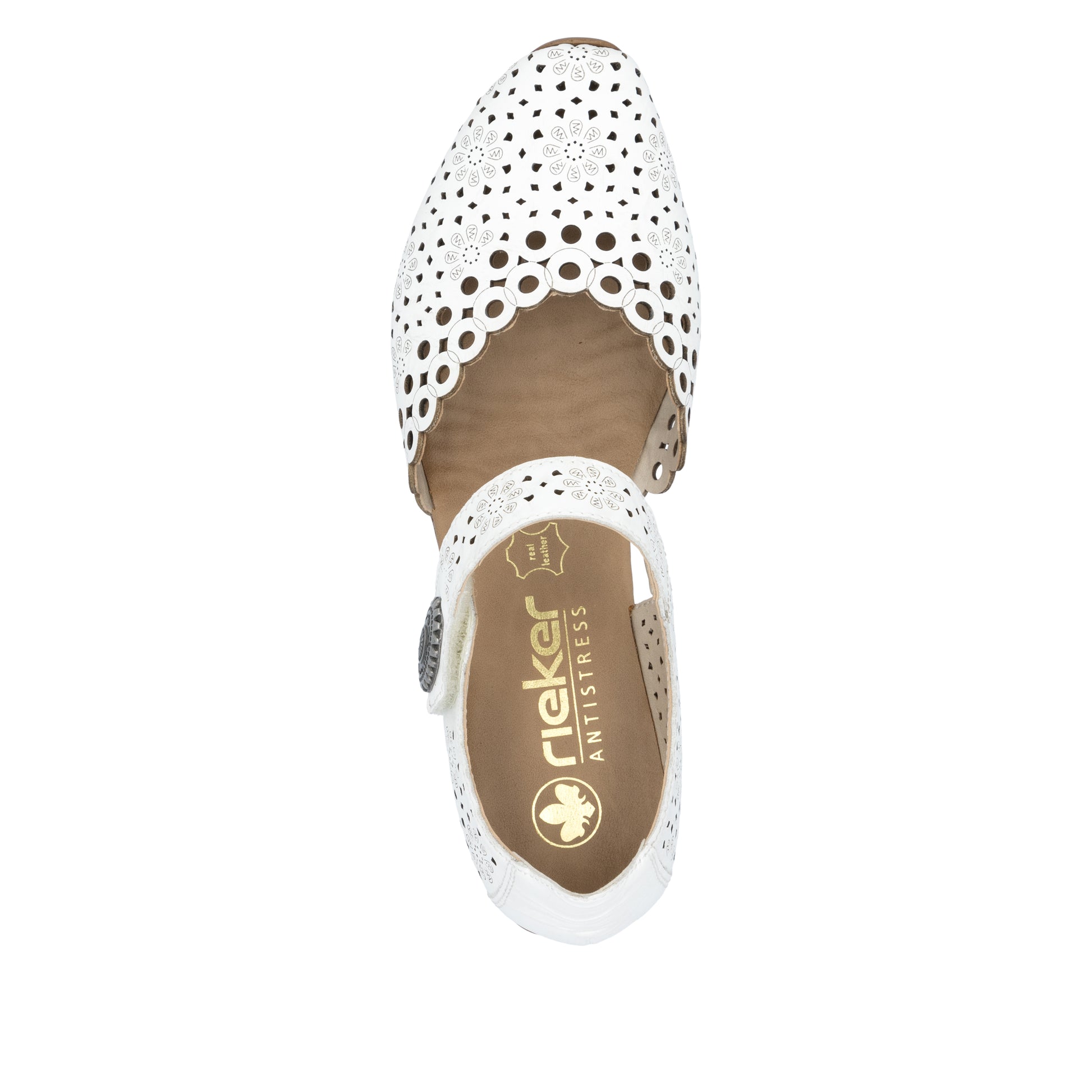 White Hook & Loop Shoes for Women | Rieker 43753-80