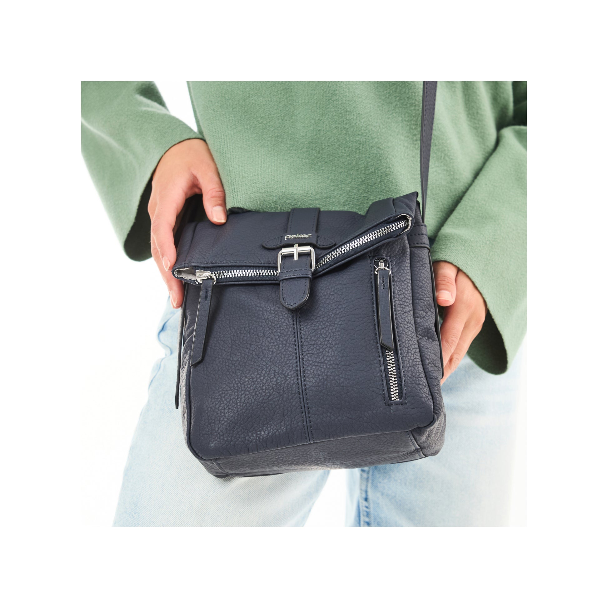 Blue Zip Bags for Women | Rieker H1103-12