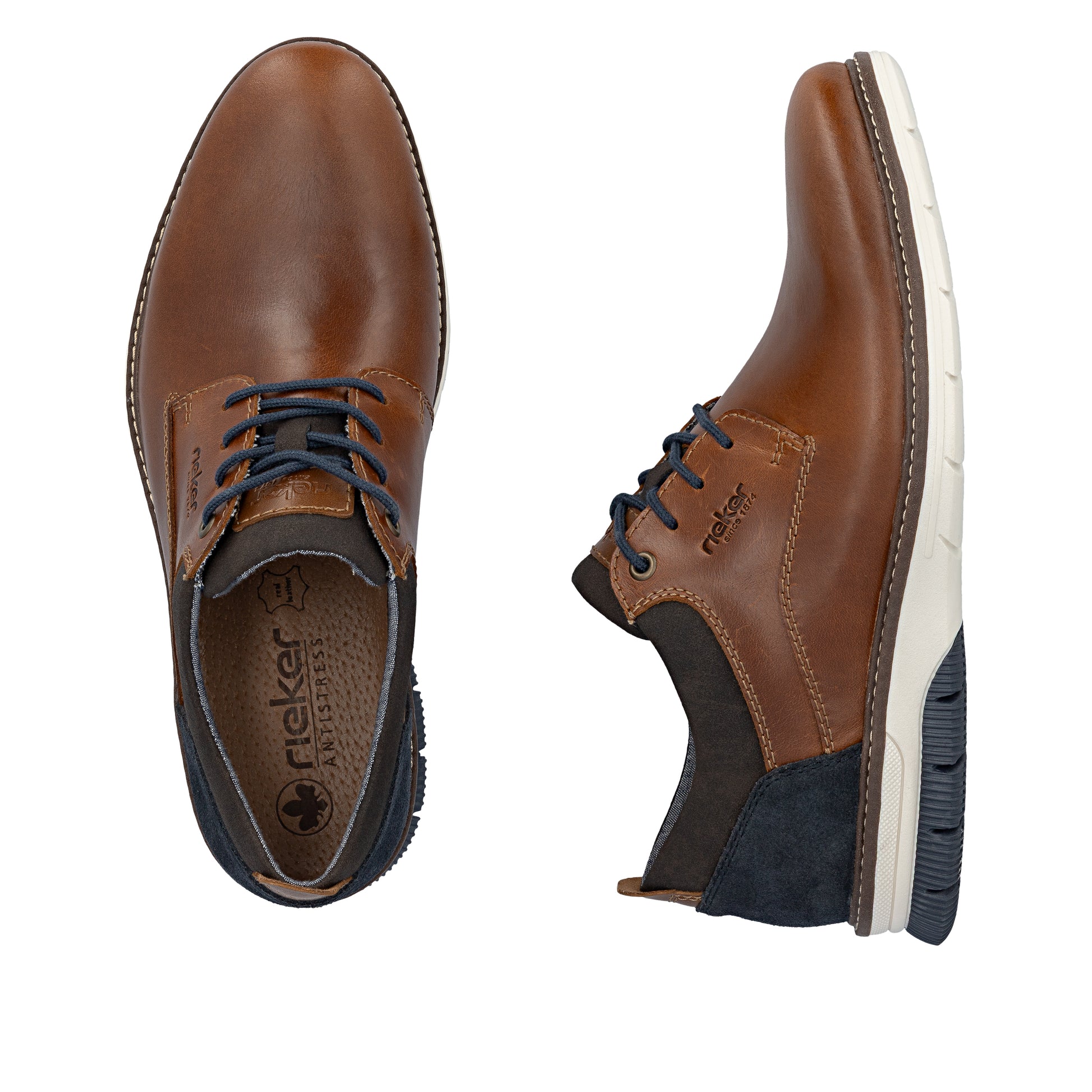 Brown Elasticated Shoes for Men | Rieker 14405-24
