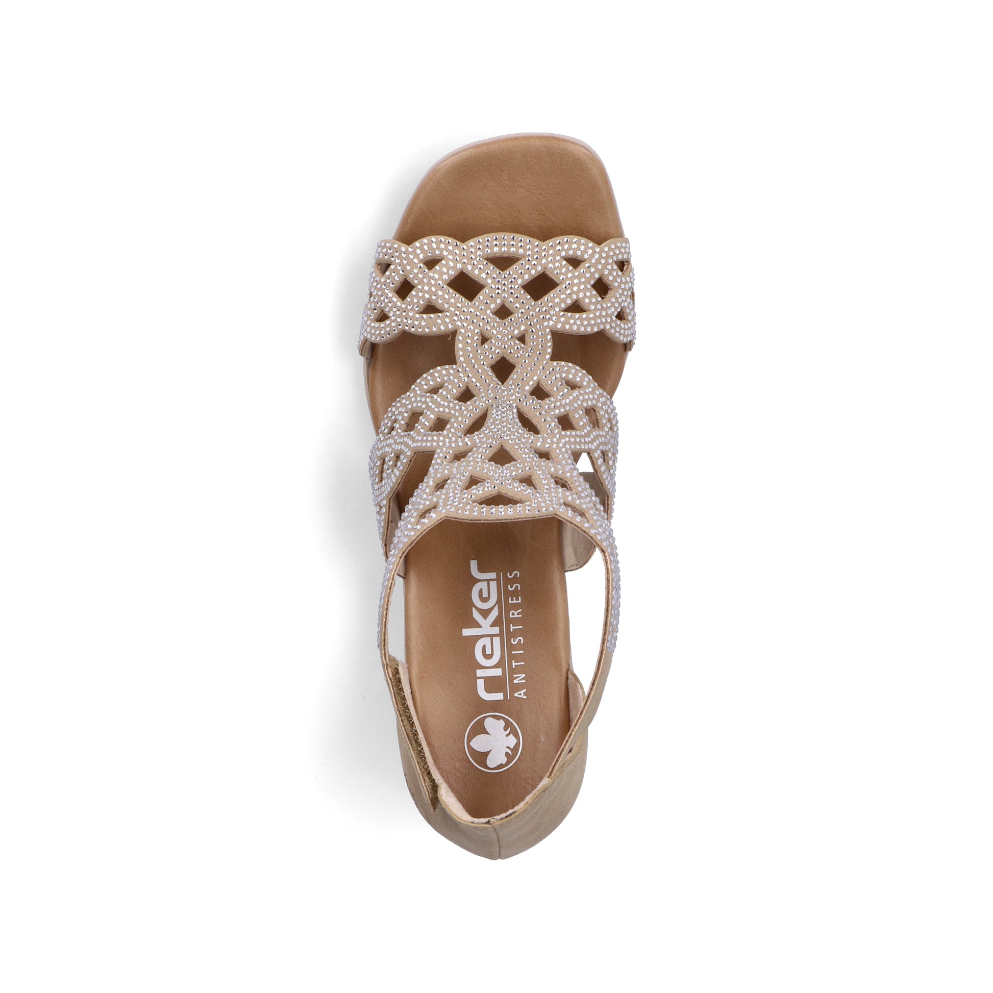 Beige Hook & Loop Sandals for Women | Rieker 64773-61