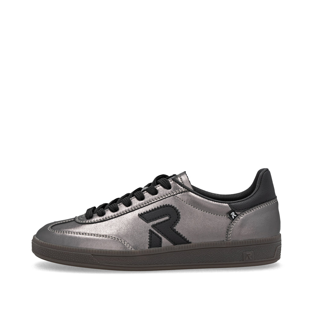 Silver/Platinum Elasticated Shoes for Women | Rieker W2200-91