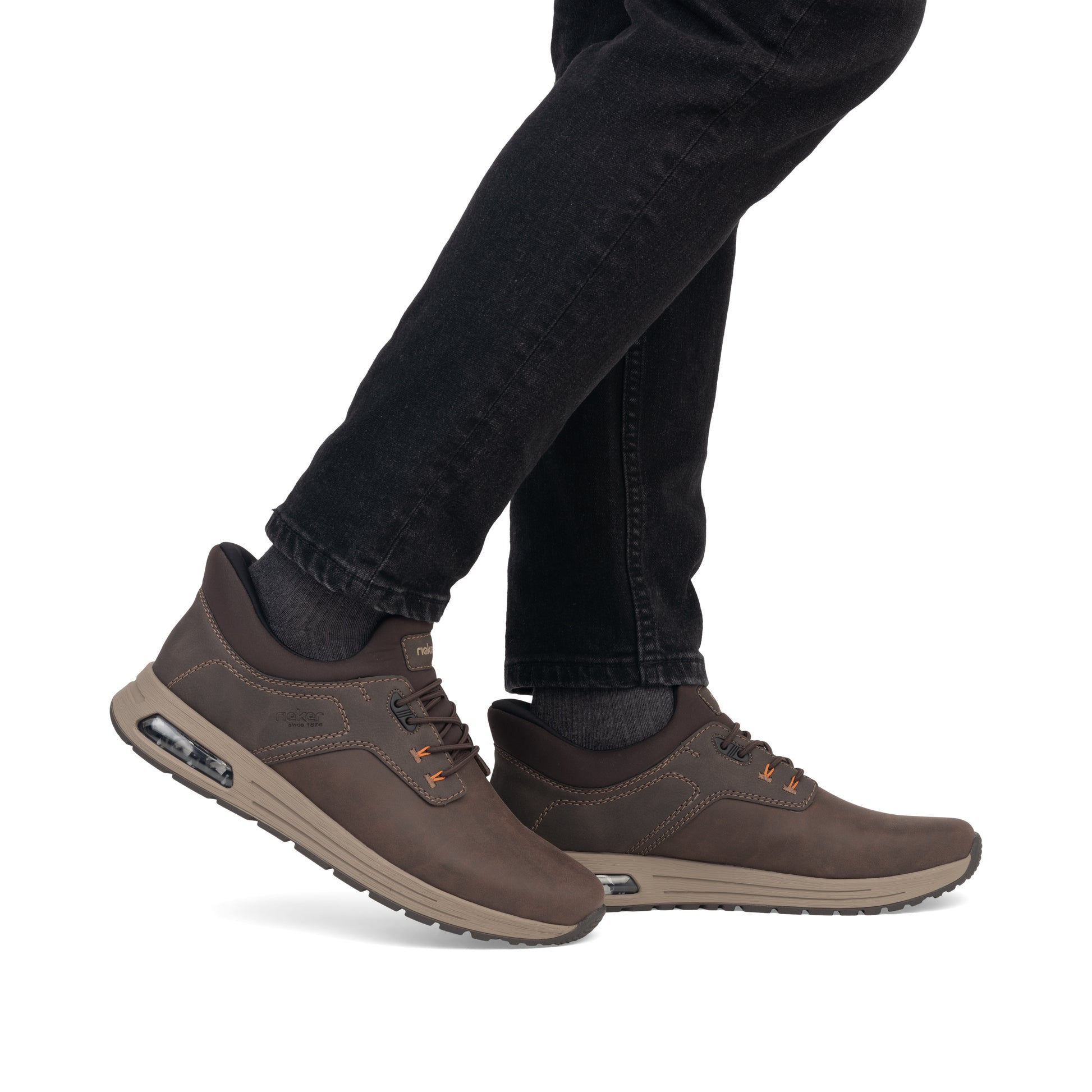 Brown Elasticated Shoes for Men | Rieker B1051-25