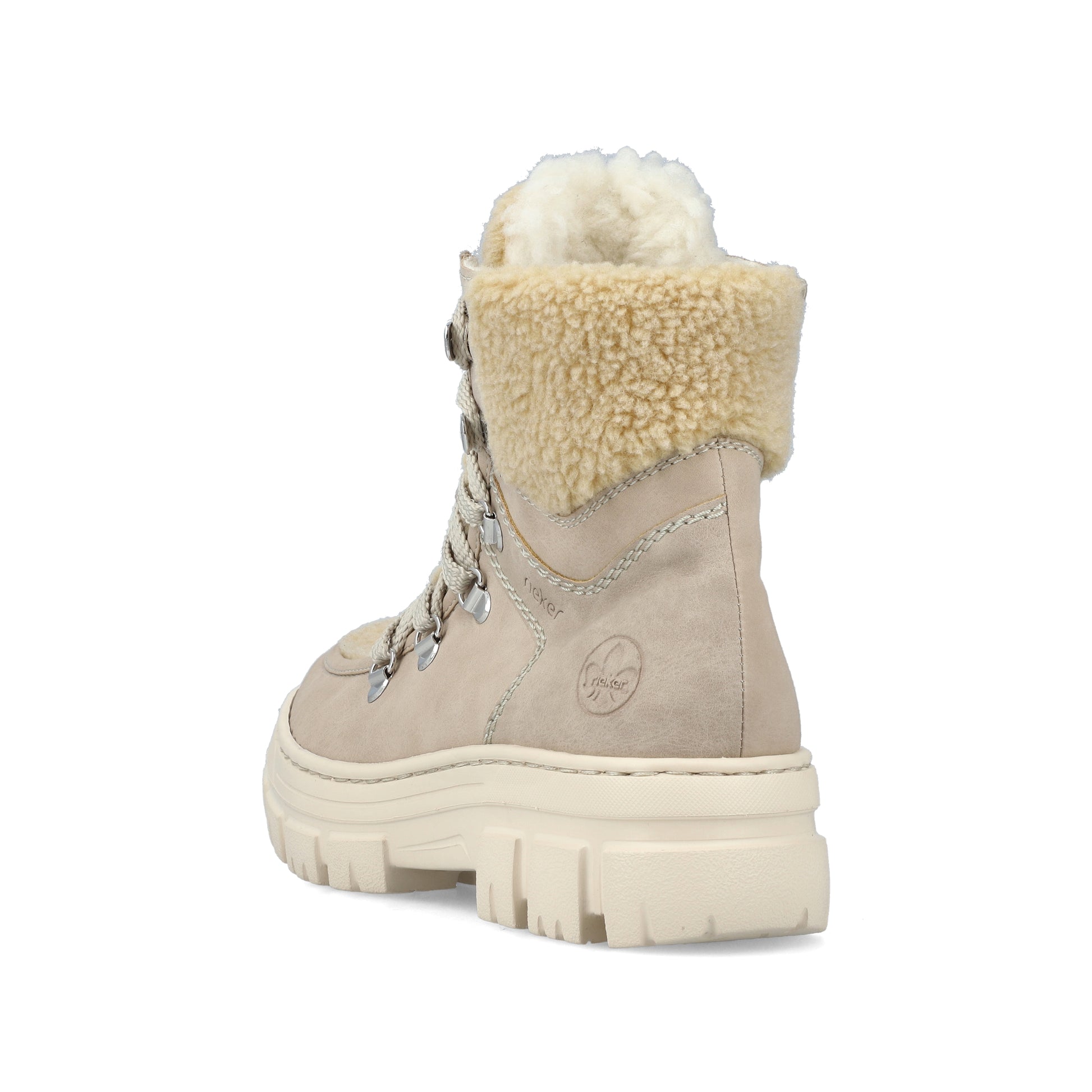 Beige Zip Boots for Women | Rieker Z7430-62