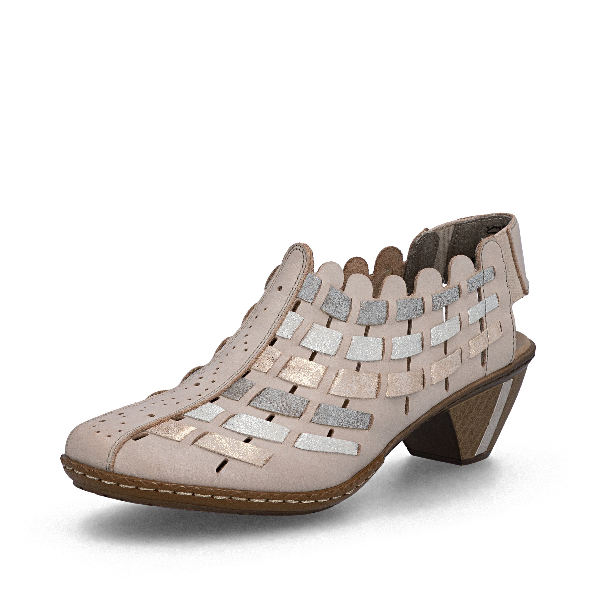 Beige Elasticated Shoes for Women | Rieker 46778-64