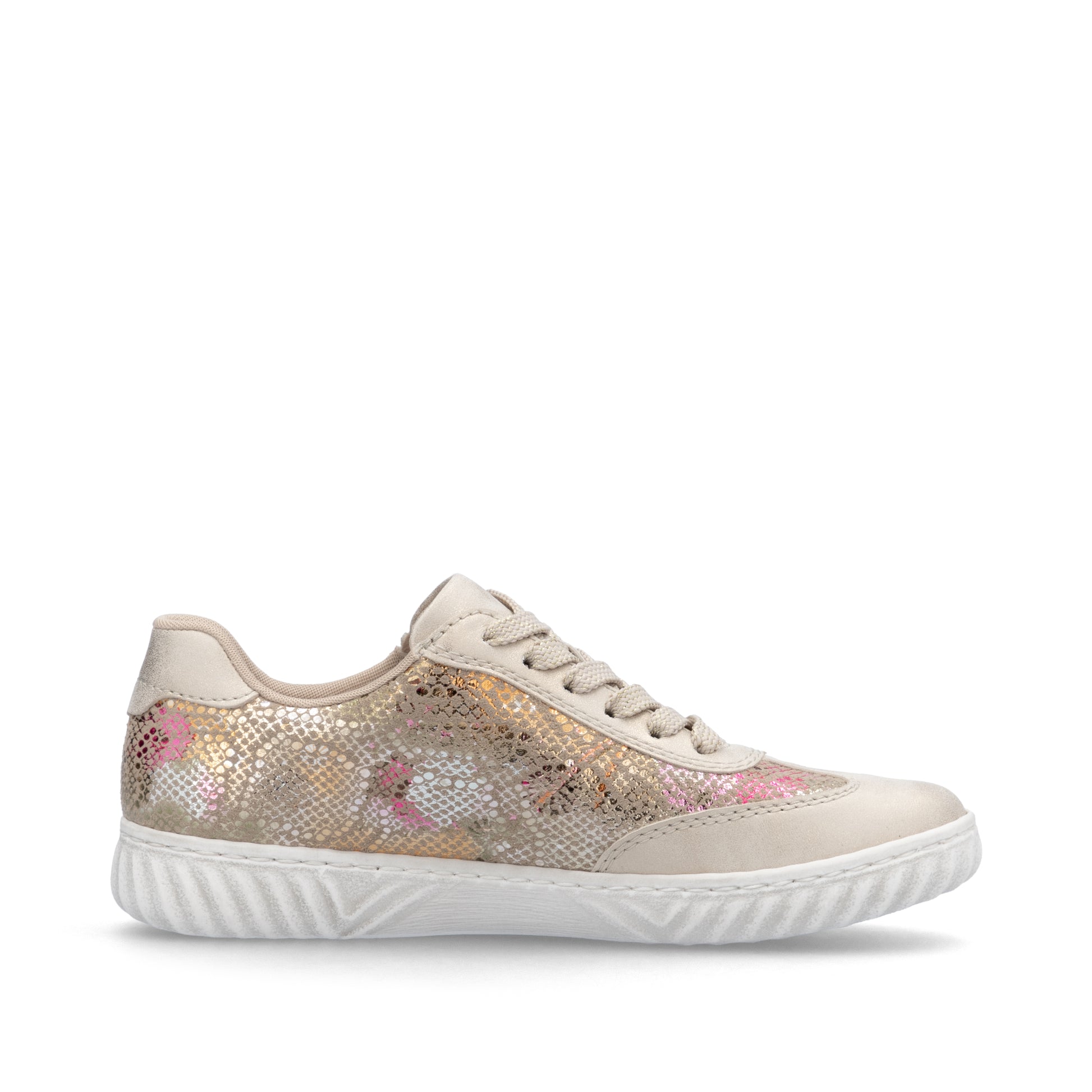 Beige Zip Shoes for Women | Rieker N0902-90