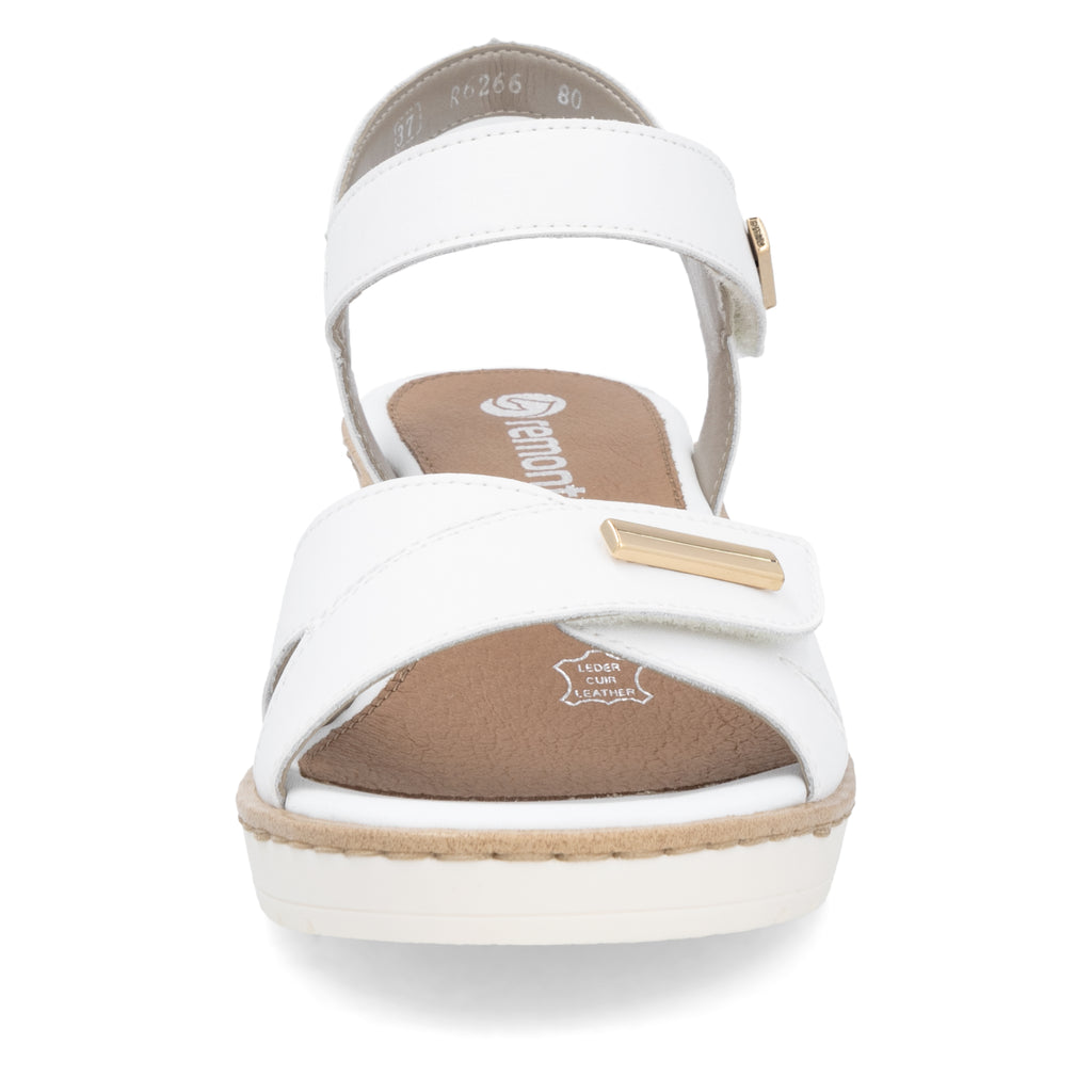 White Hook & Loop Sandals for Women | Remonte R6266-80