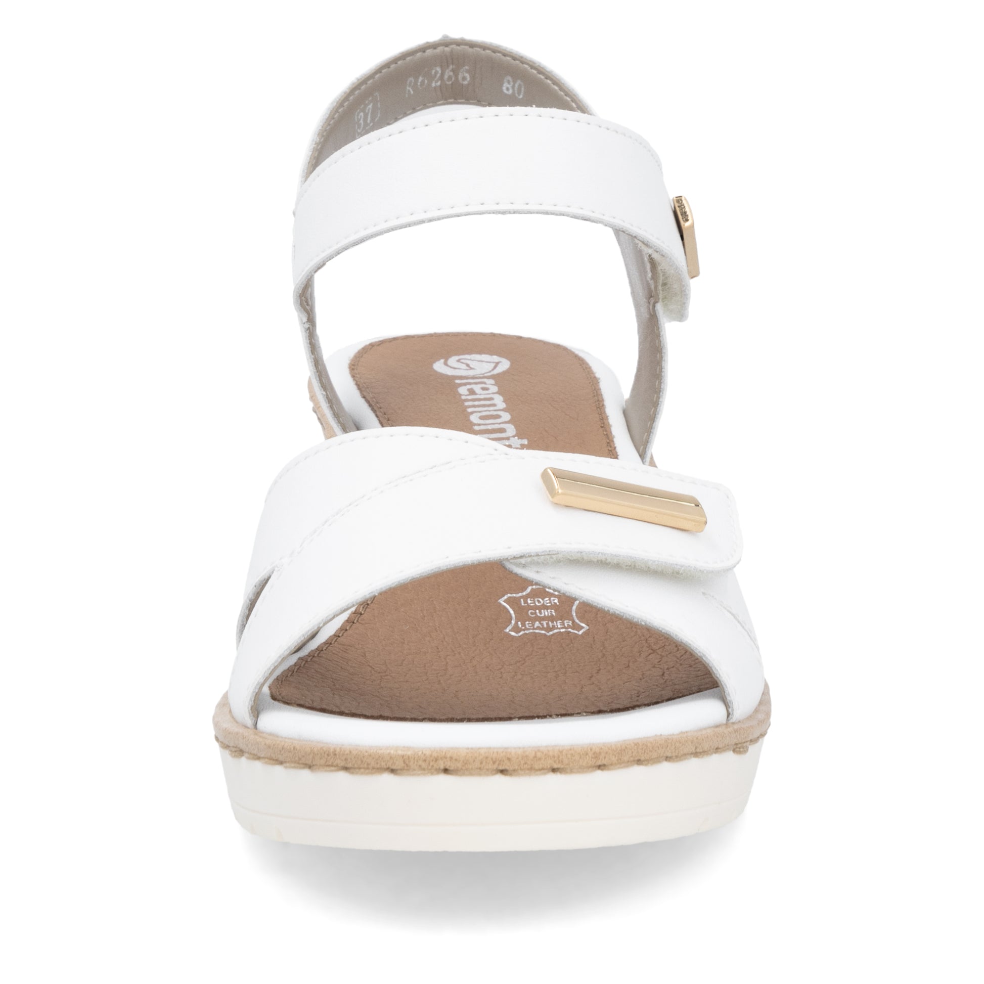 White Hook & Loop Sandals for Women | Remonte R6266-80