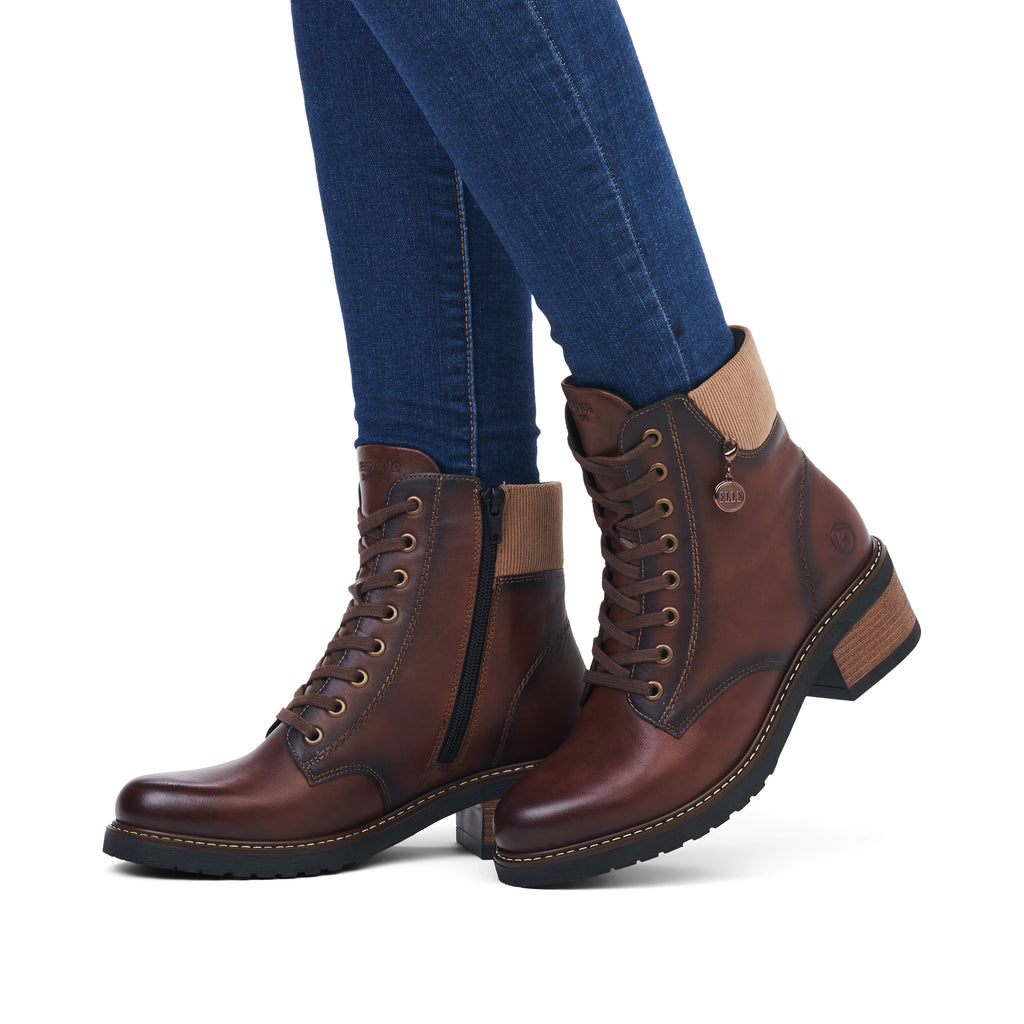 Brown Zip Boots for Women | Remonte D1A70-22