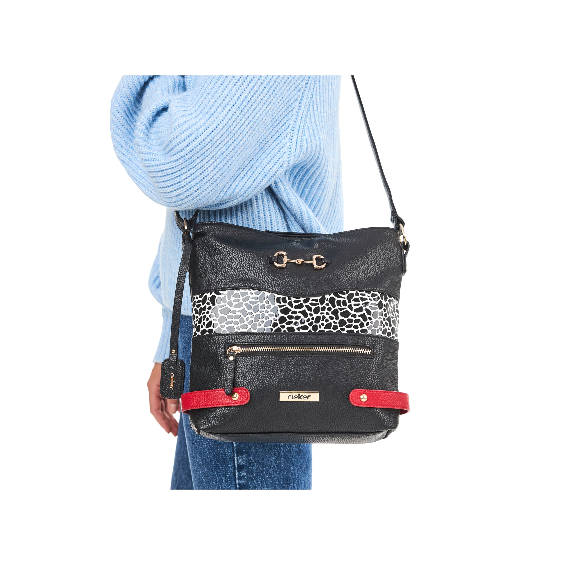 Black Zip Bags for Women | Rieker H1517-01
