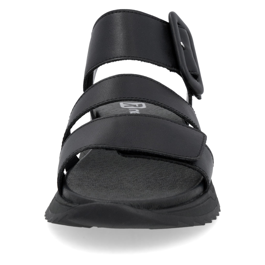 Black Hook & Loop Sandals for Women | Rieker W2950-00