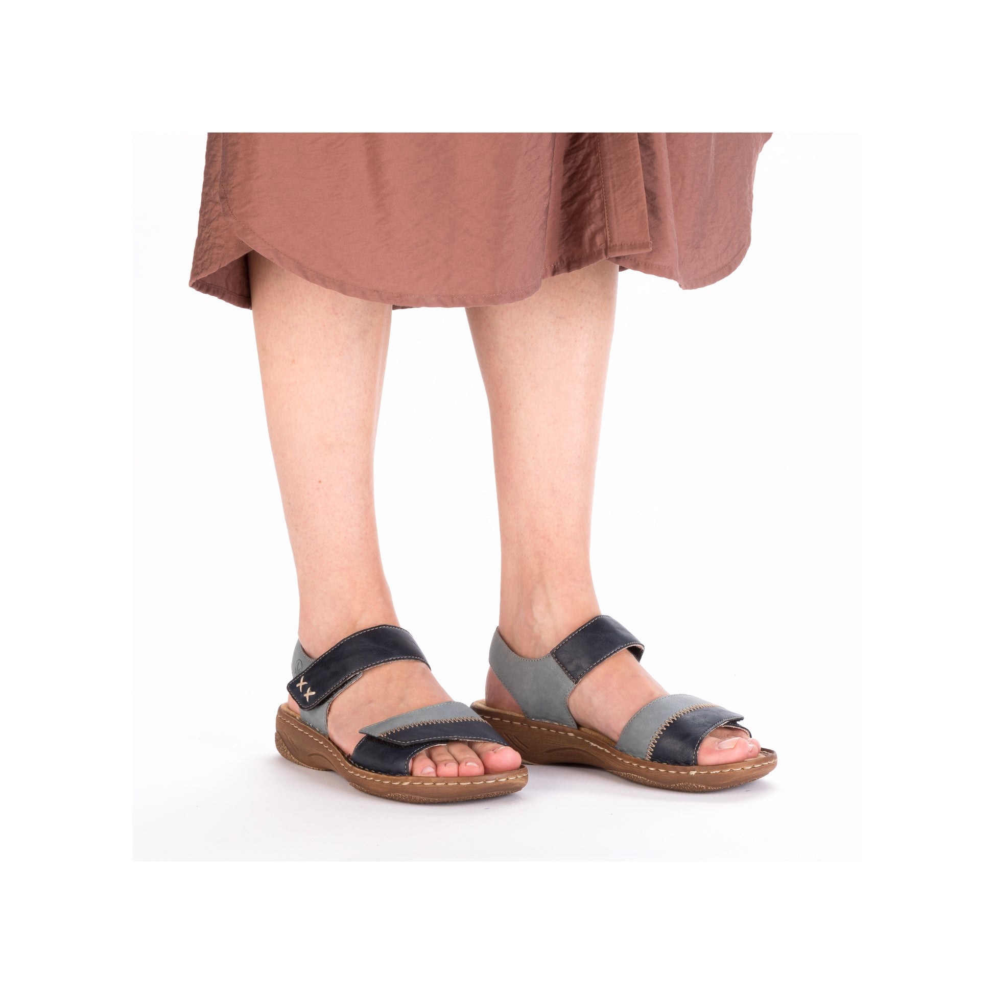 Blue Hook & Loop Sandals for Women | Rieker V2860-14