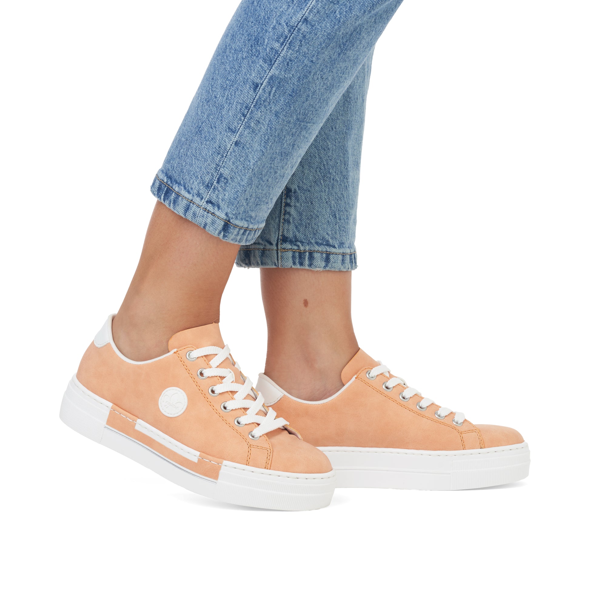 Orange Lace-Up Shoes for Women | Rieker N49W1-38