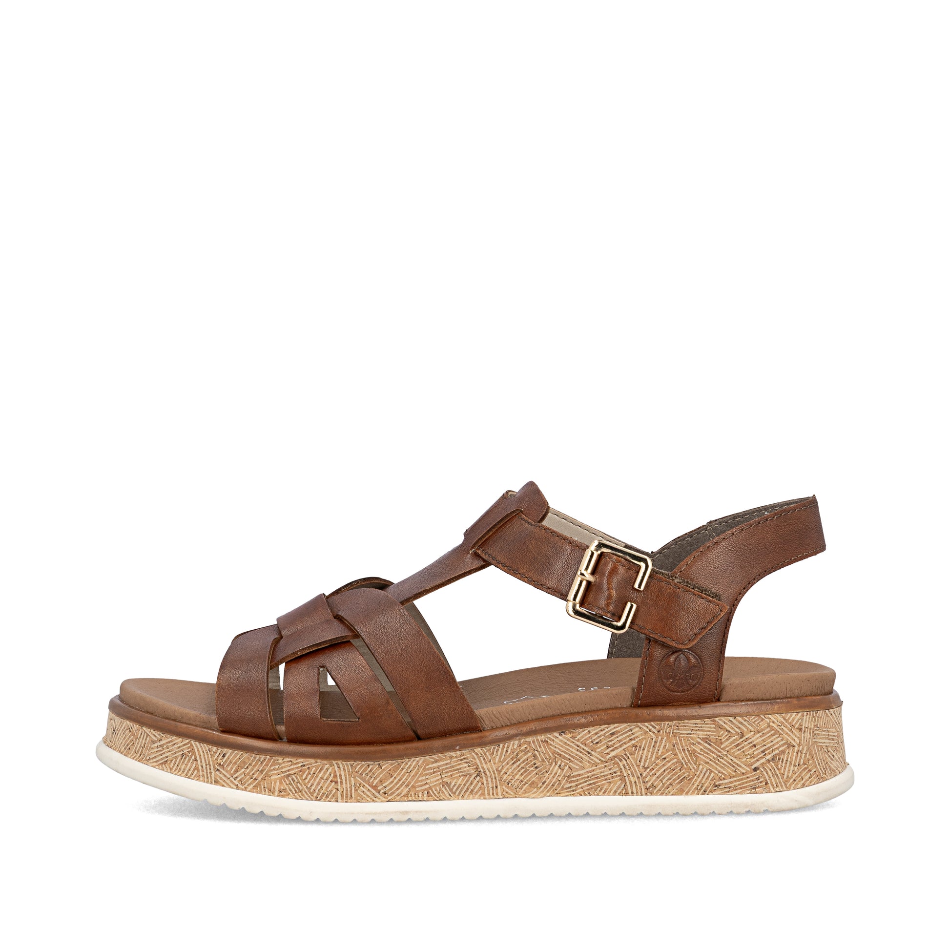 Brown Hook & Loop Sandals for Women | Rieker W0853-24