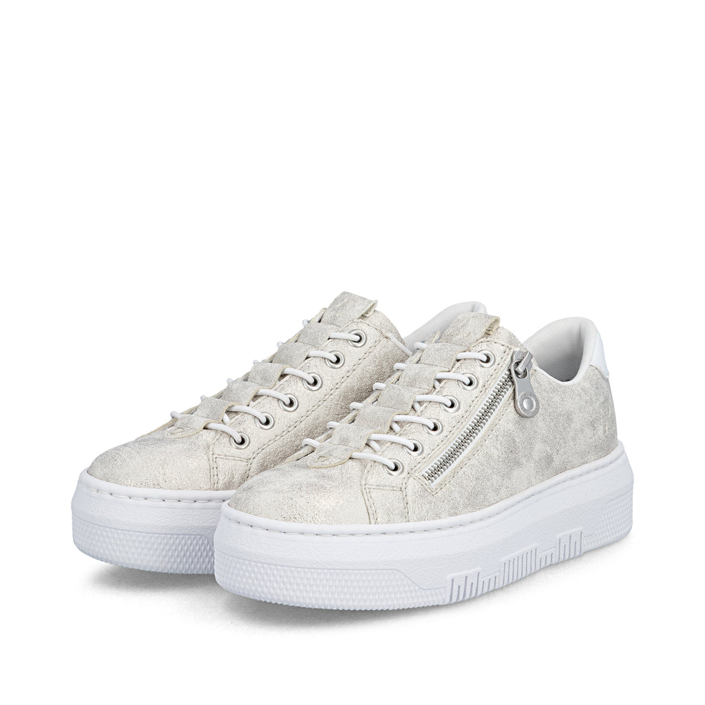 Beige Zip Shoes for Women | Rieker M1953-60