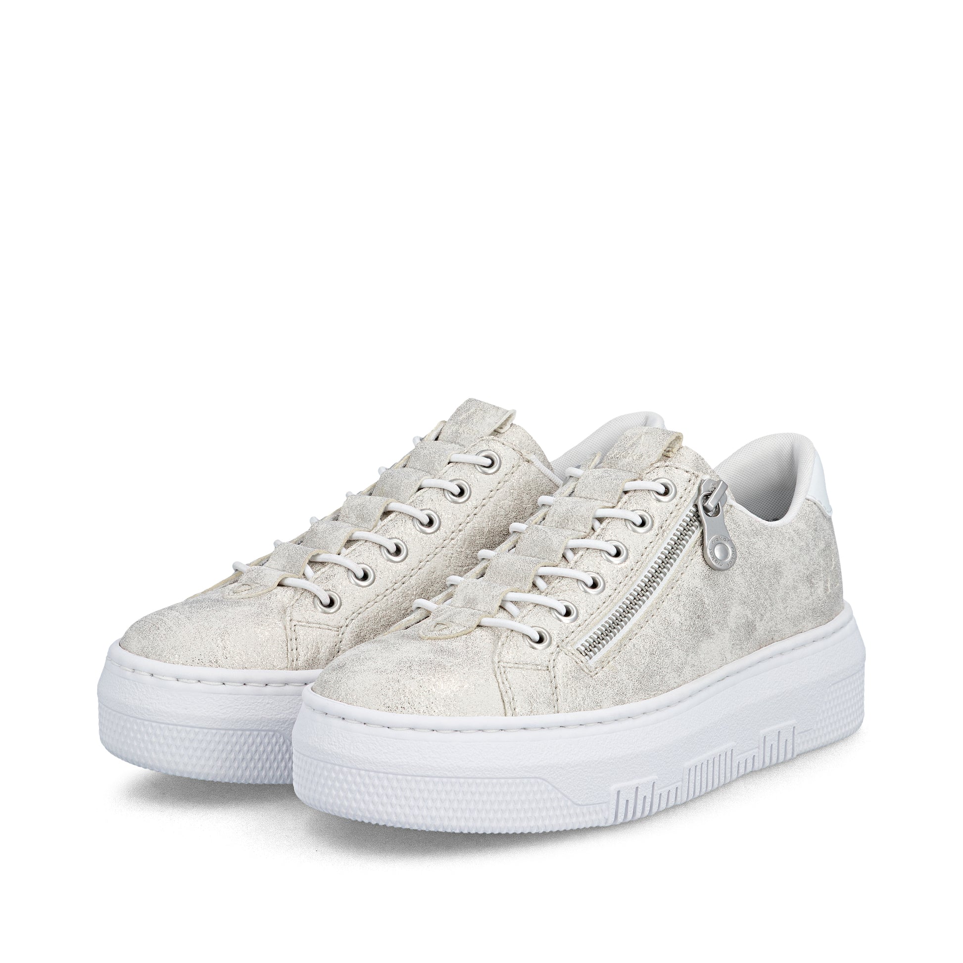 Beige Zip Shoes for Women | Rieker M1953-60