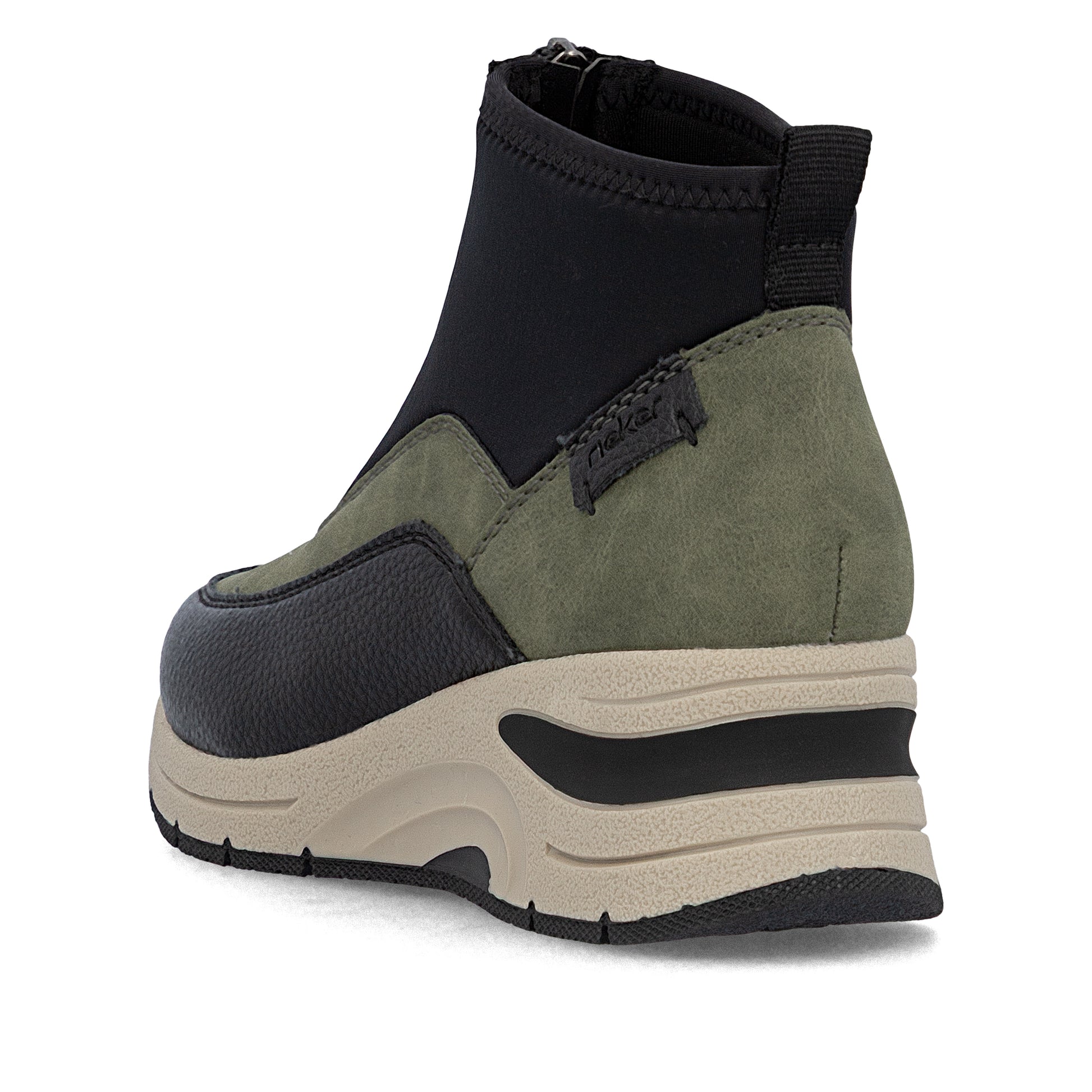Green Zip Boots for Women | Rieker N9362-54