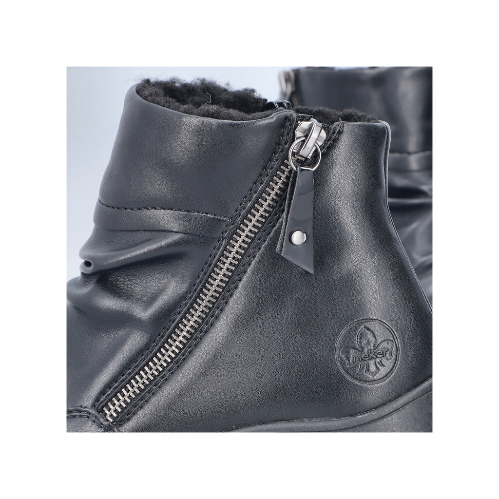 Black Zip Boots for Women | Rieker 59585-01