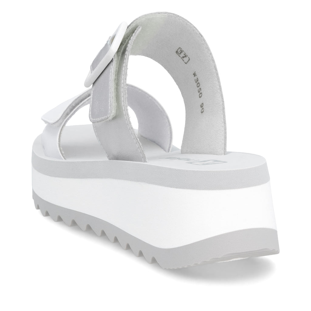 White Hook & Loop Sandals for Women | Rieker W3050-90