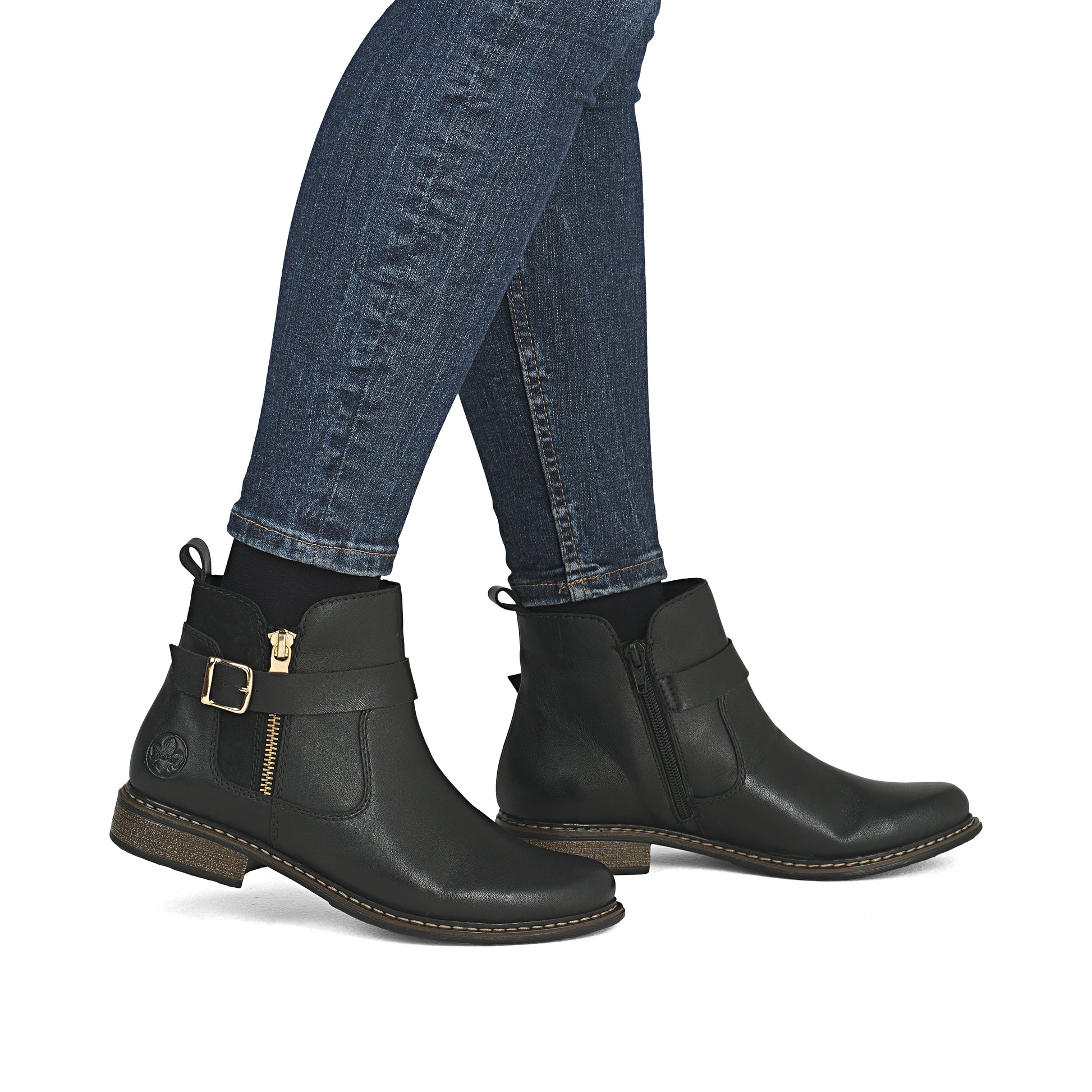 Black Zip Boots for Women | Rieker Z4959-00
