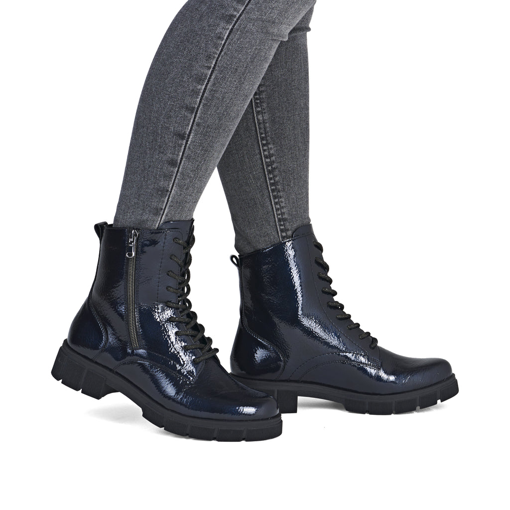 Blue Zip Boots for Women | Remonte D2S72-14