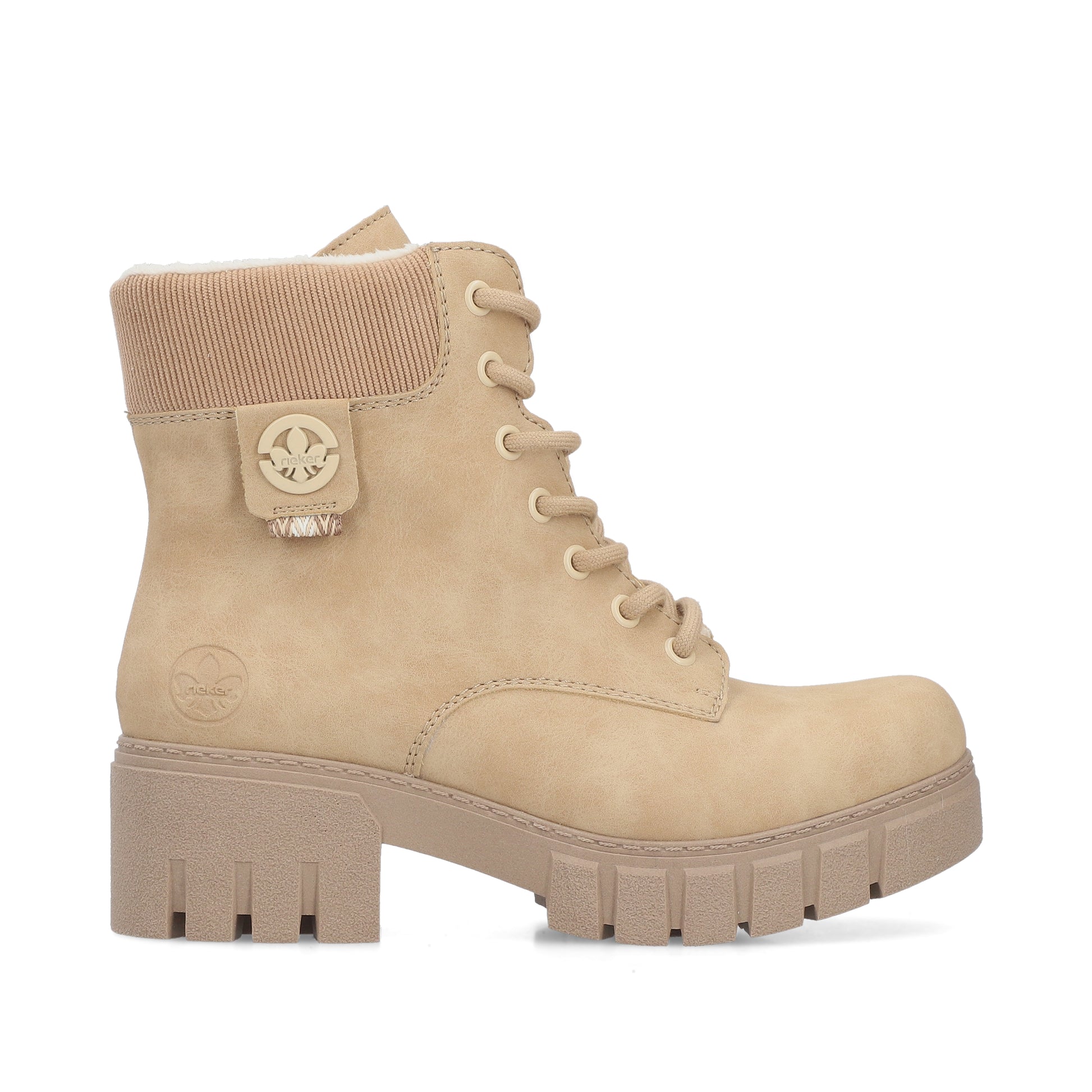 Beige Zip Boots for Women | Rieker 74532-60