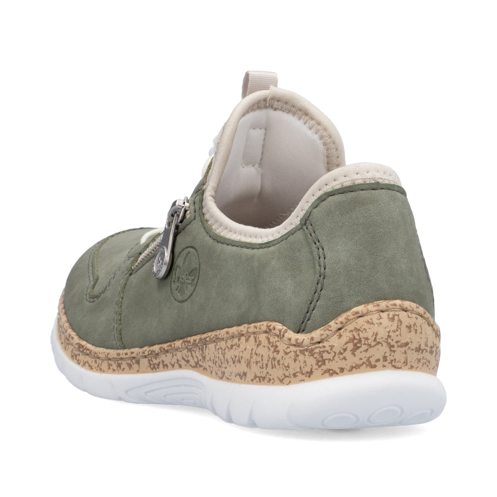 Green Elasticated Shoes for Women | Rieker N42G0-52