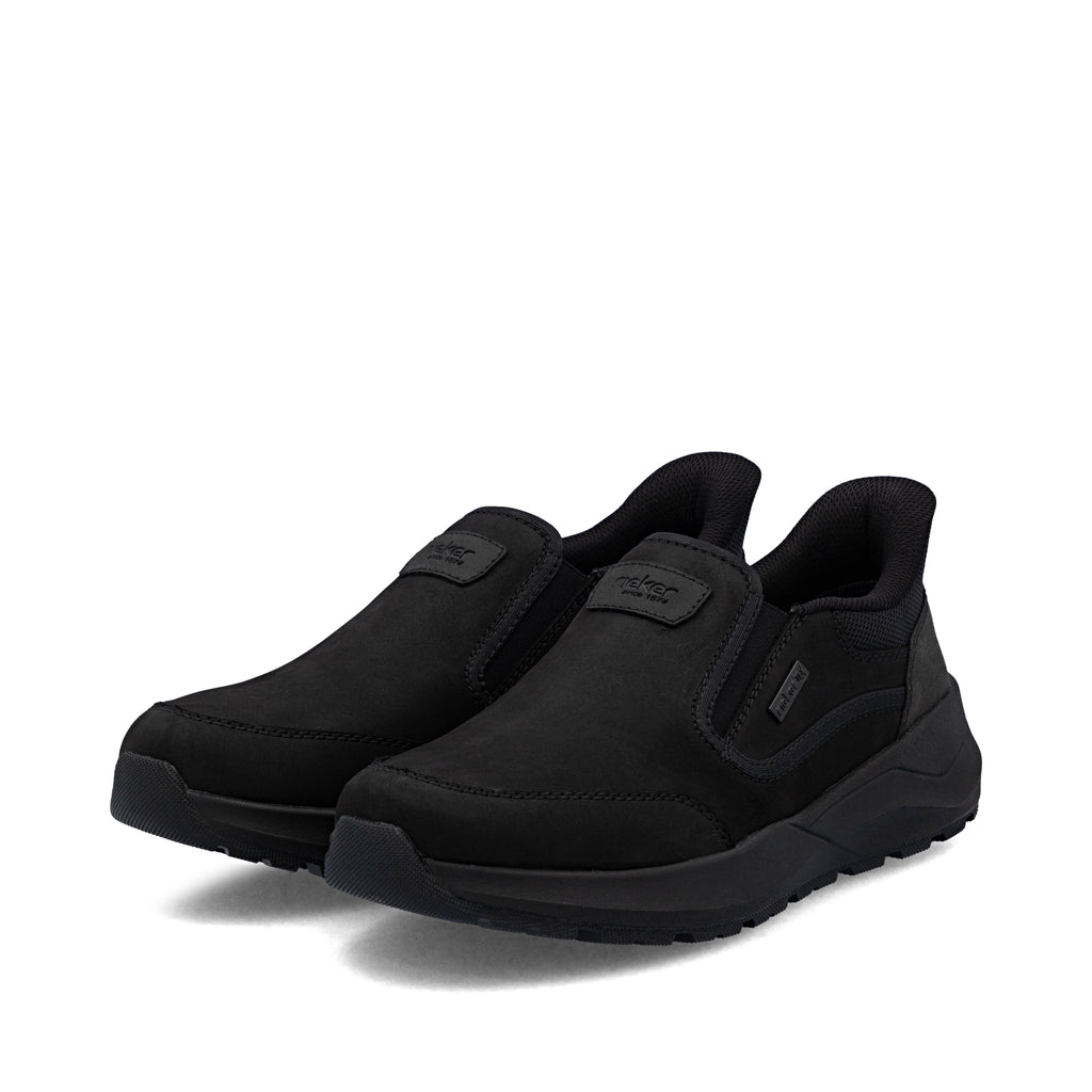 Black Elasticated Shoes for Men | Rieker 06052-00
