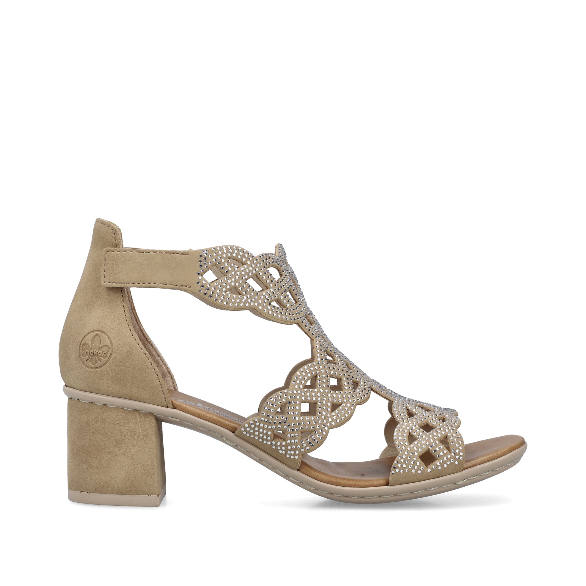 Beige Hook & Loop Sandals for Women | Rieker 64773-61