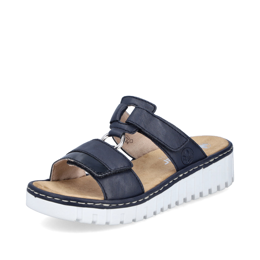 Blue Hook & Loop Sandals for Women | Rieker V1396-14