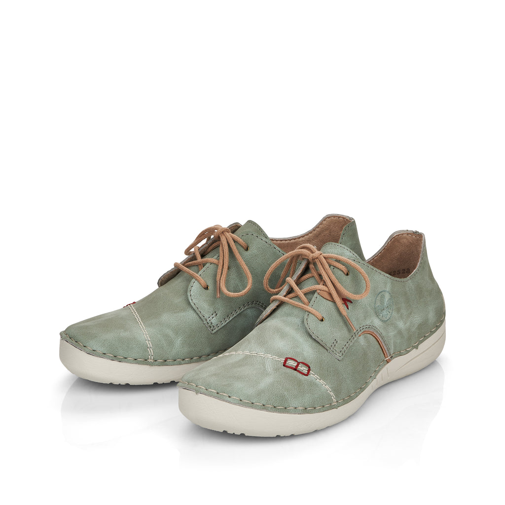 Green Elasticated Shoes for Women | Rieker 52528-52